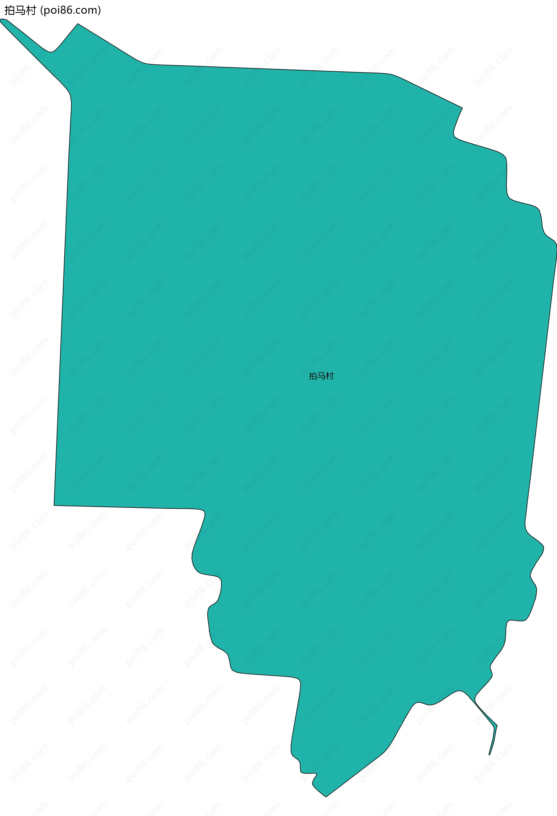 拍马村边界地图