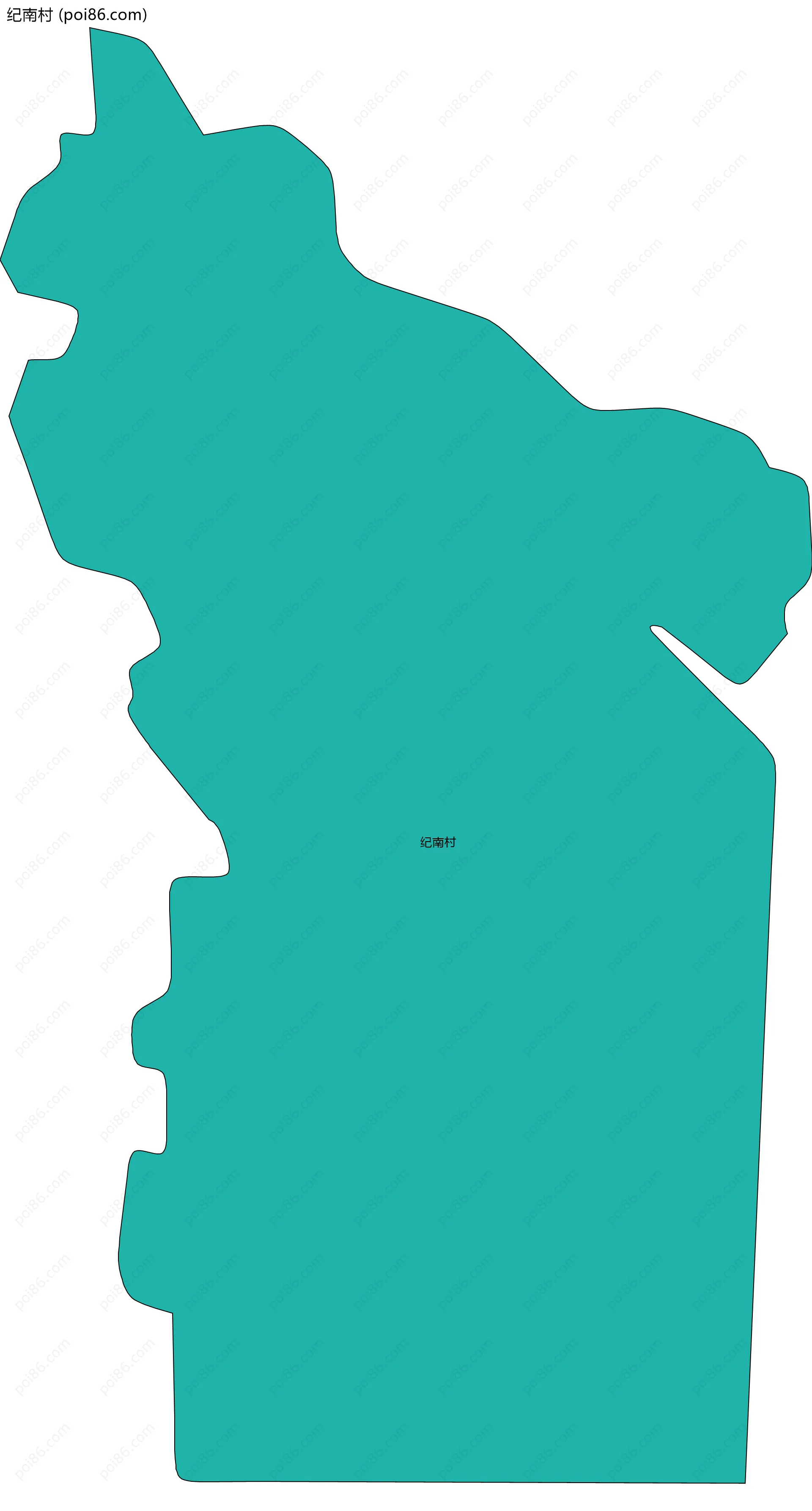 纪南村边界地图