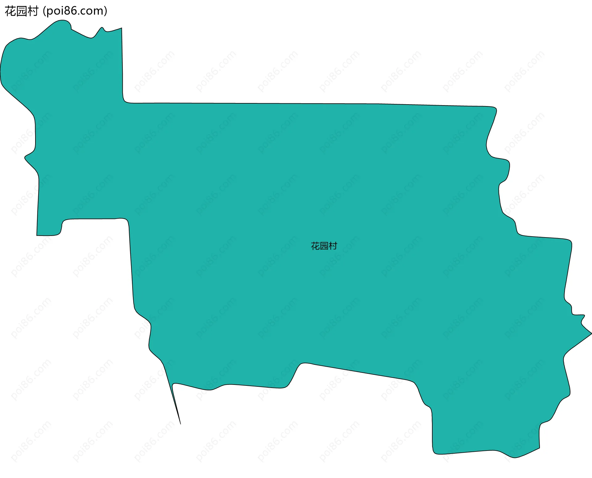 花园村边界地图