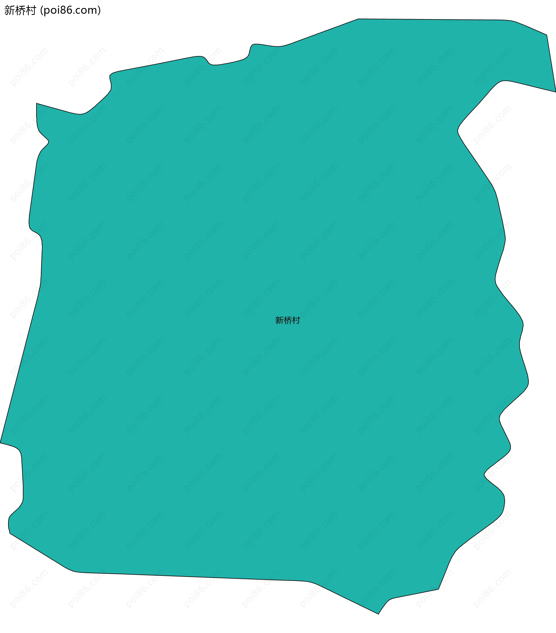 新桥村边界地图
