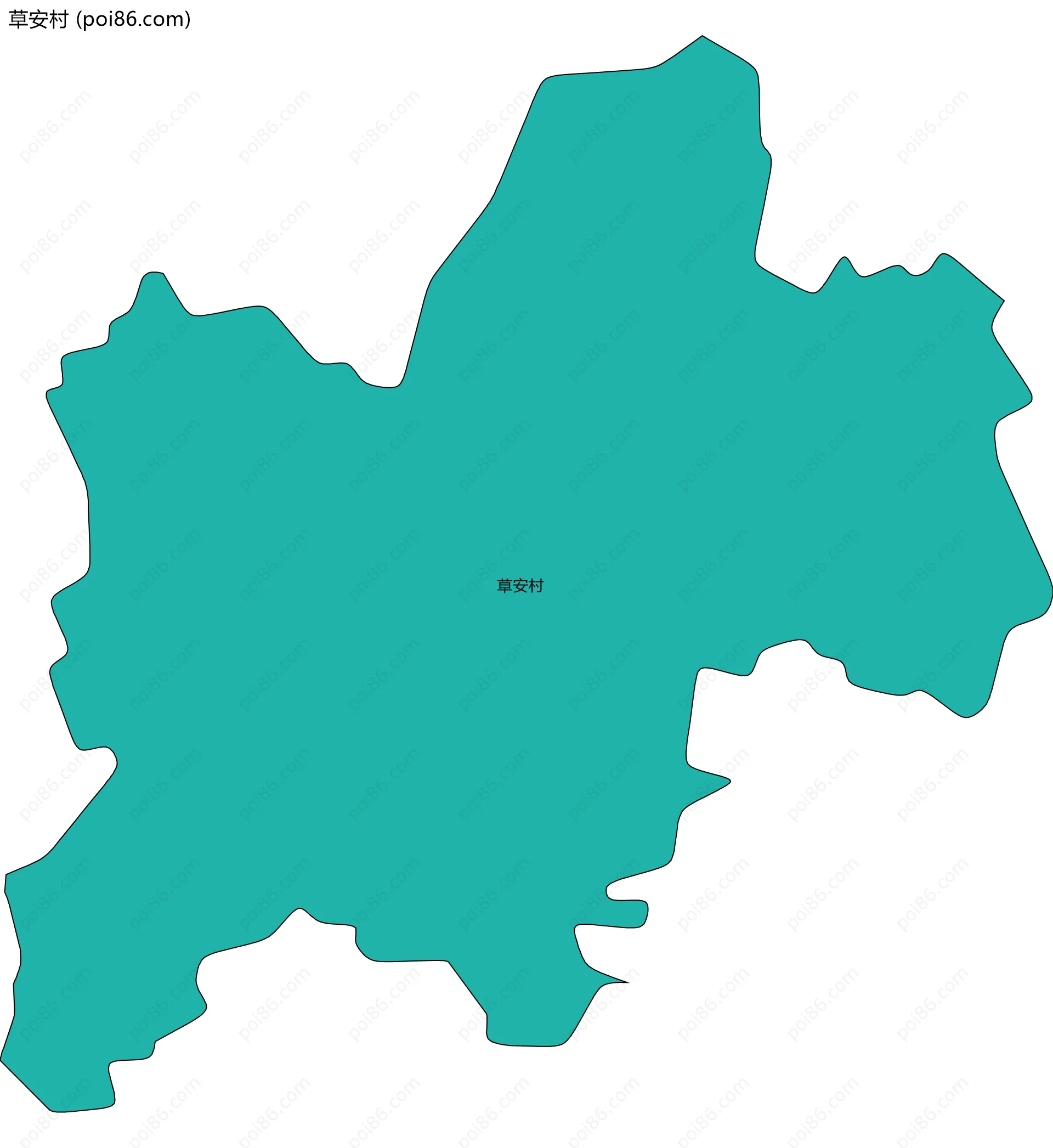 草安村边界地图