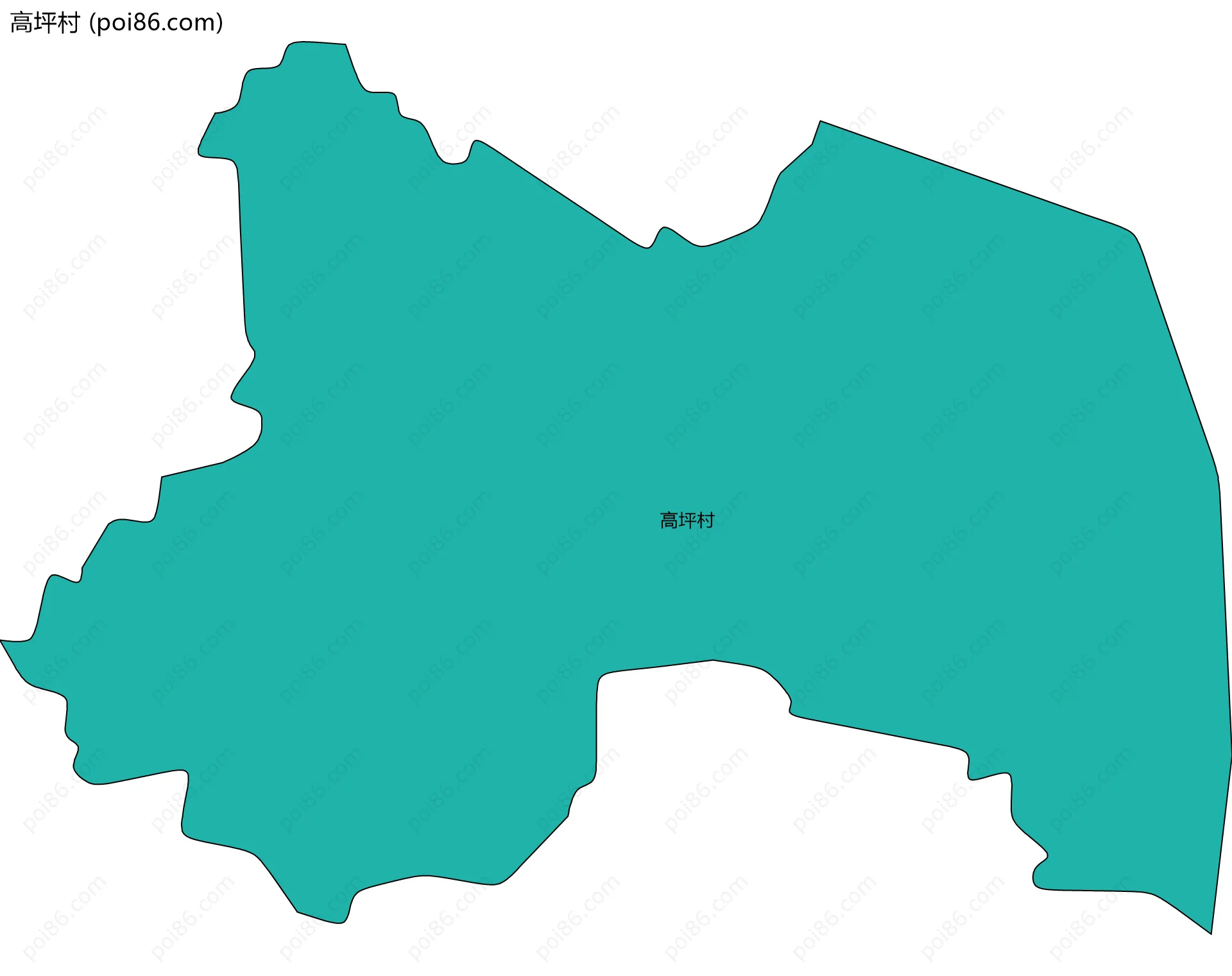 高坪村边界地图