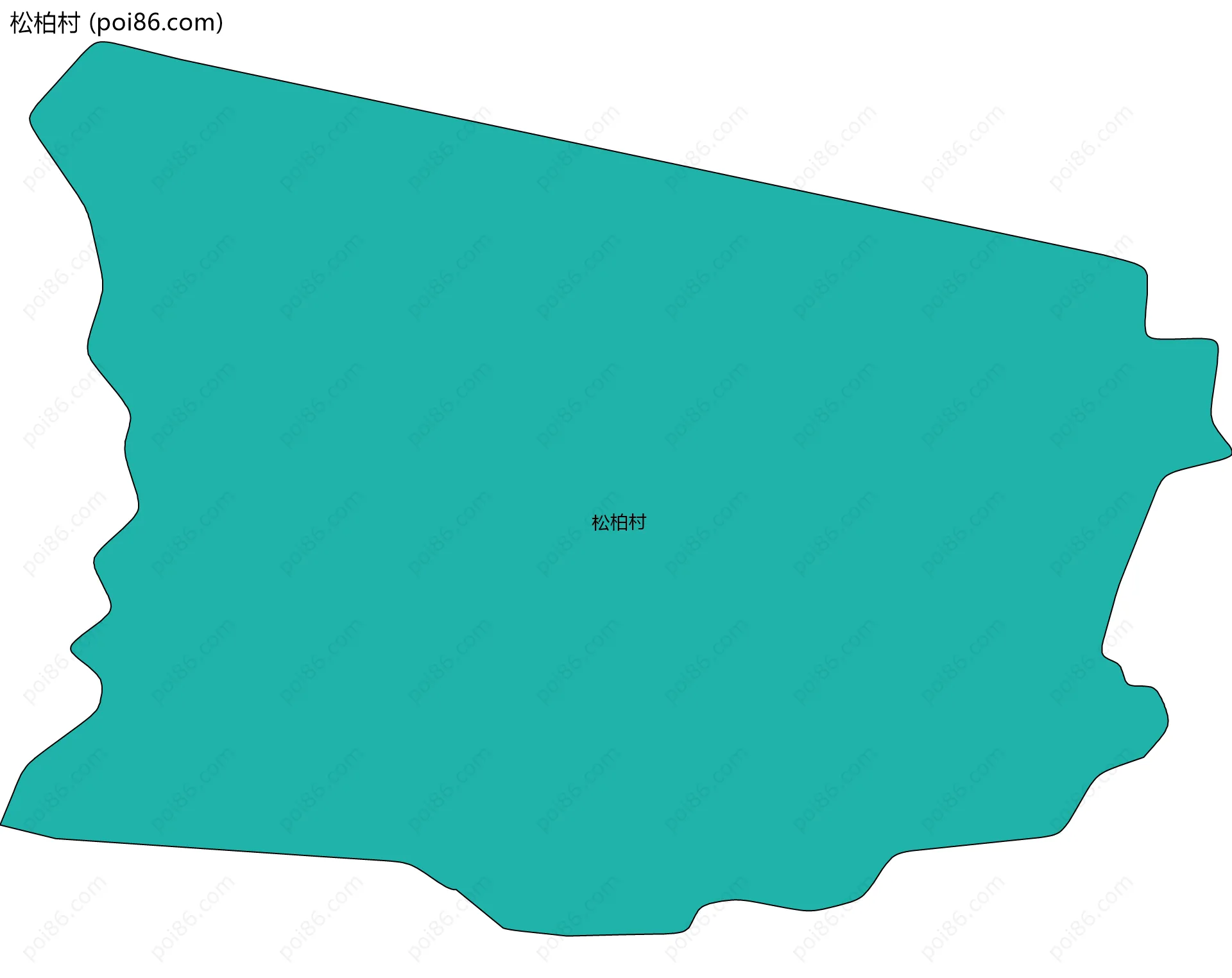 松柏村边界地图