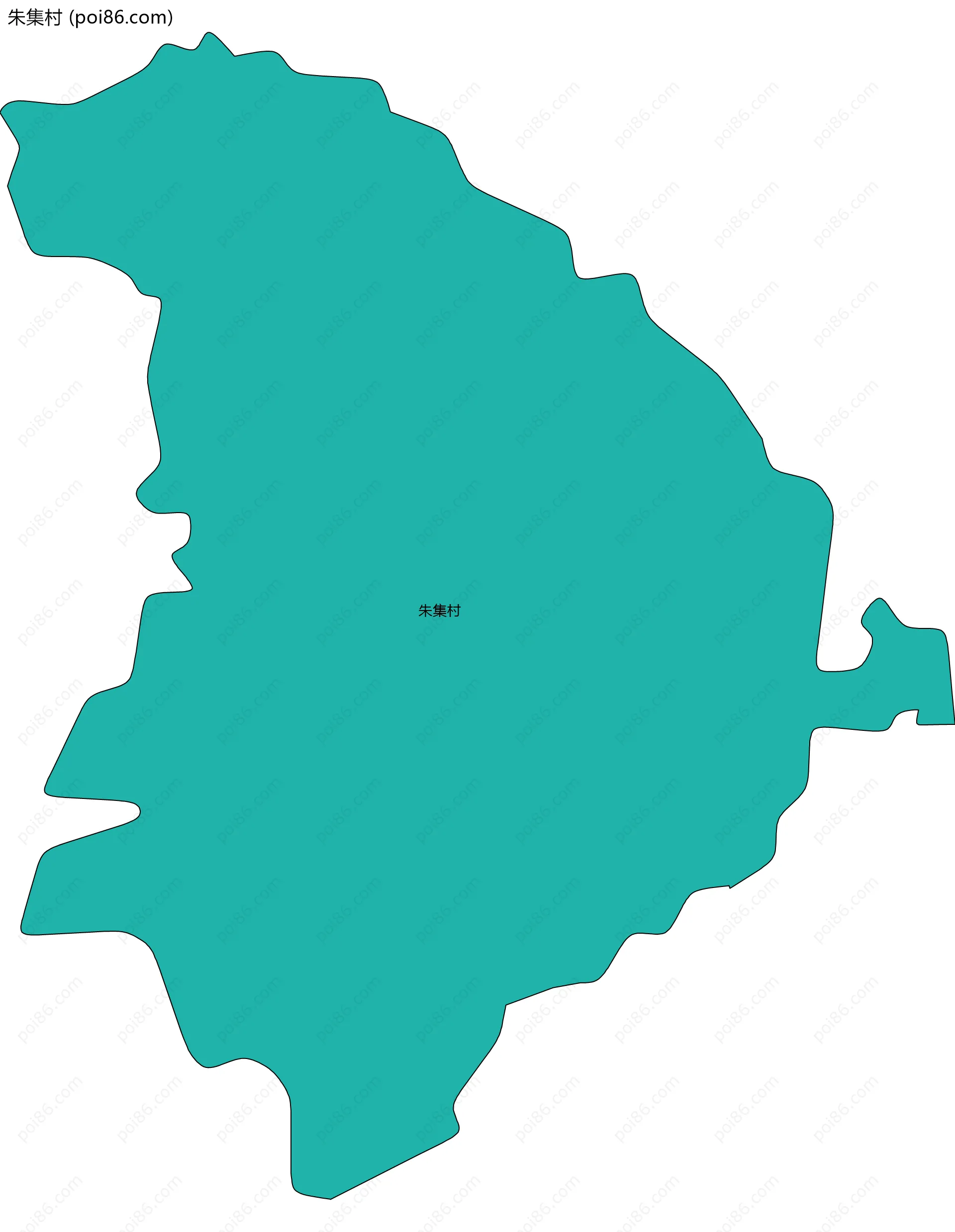 朱集村边界地图