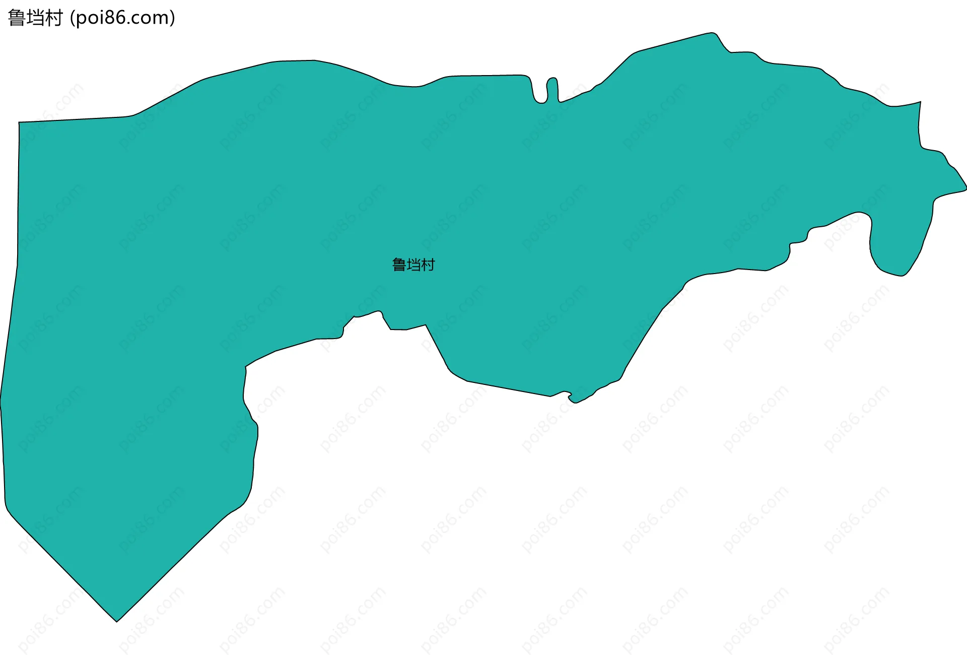 鲁垱村边界地图