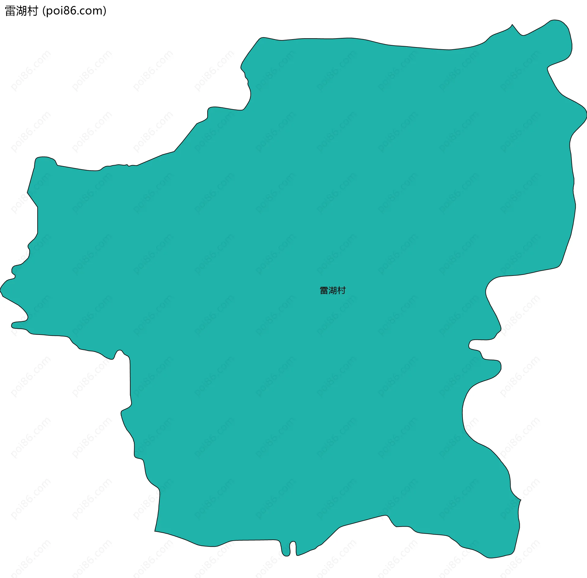 雷湖村边界地图