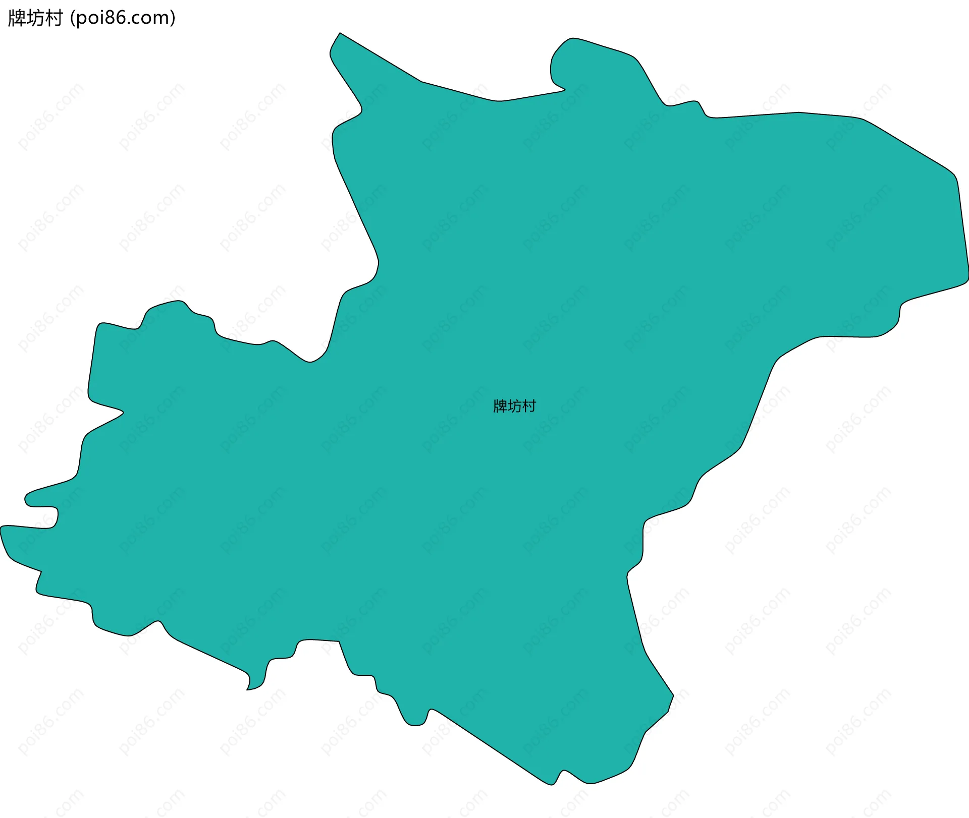 牌坊村边界地图