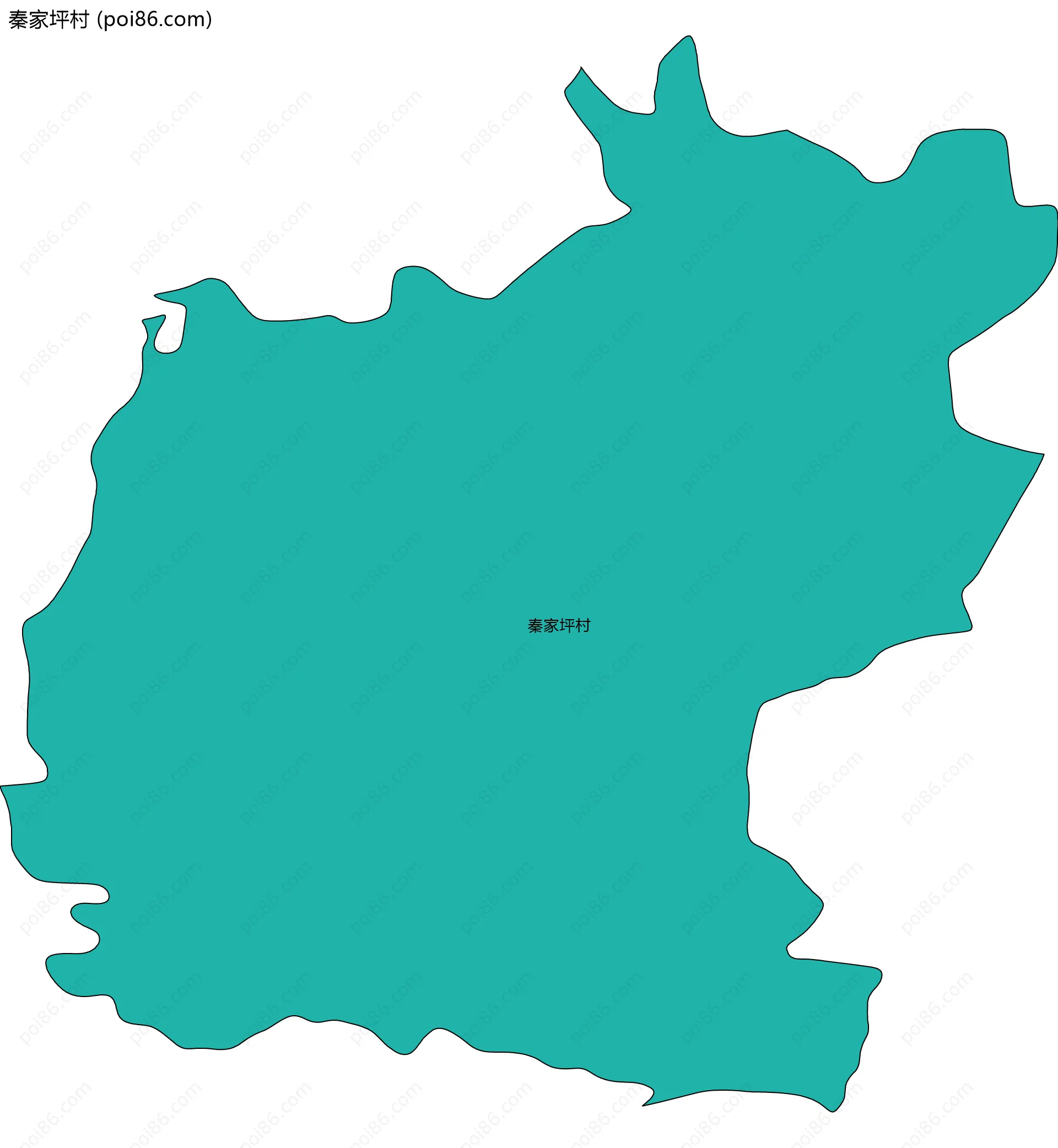 秦家坪村边界地图