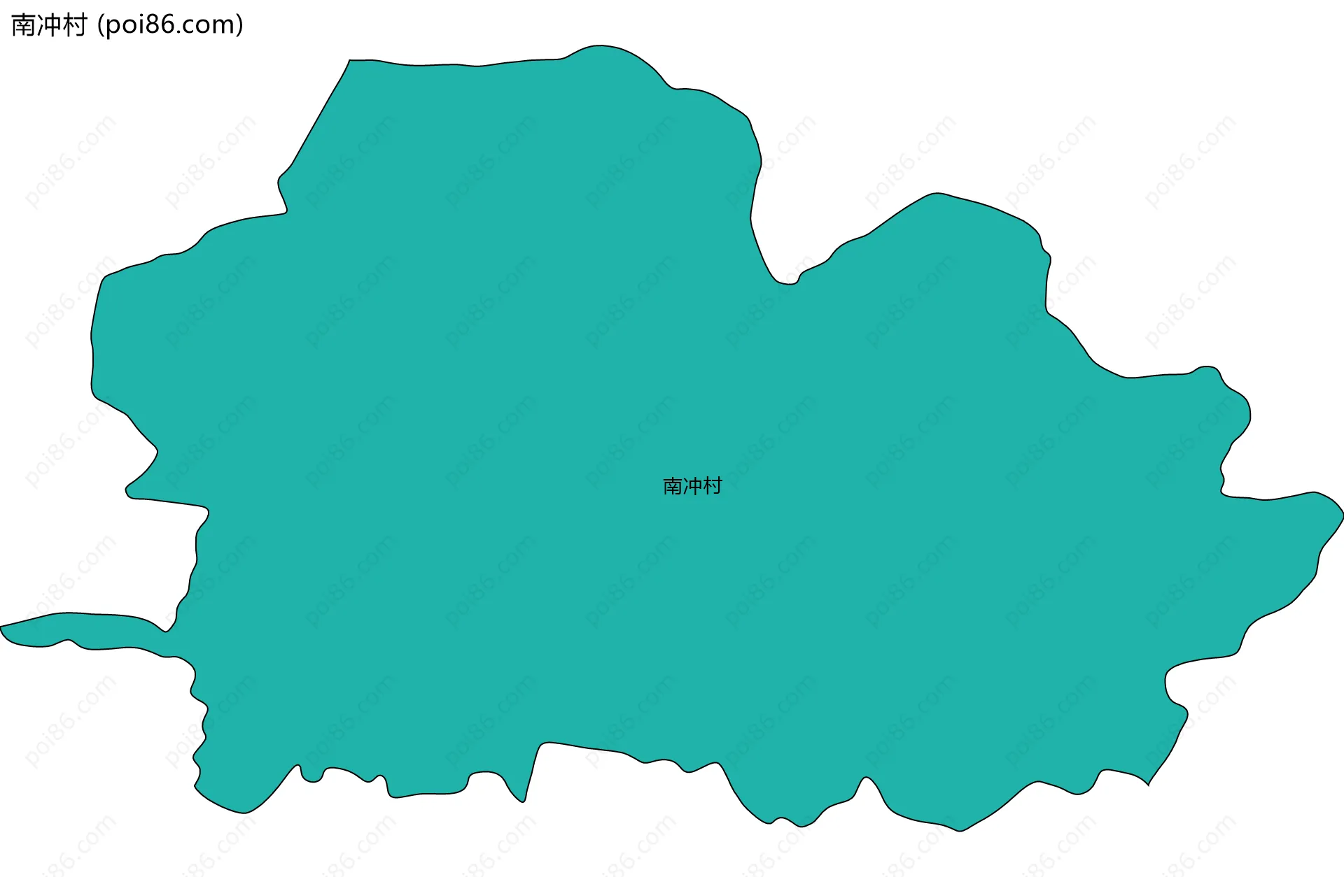 南冲村边界地图