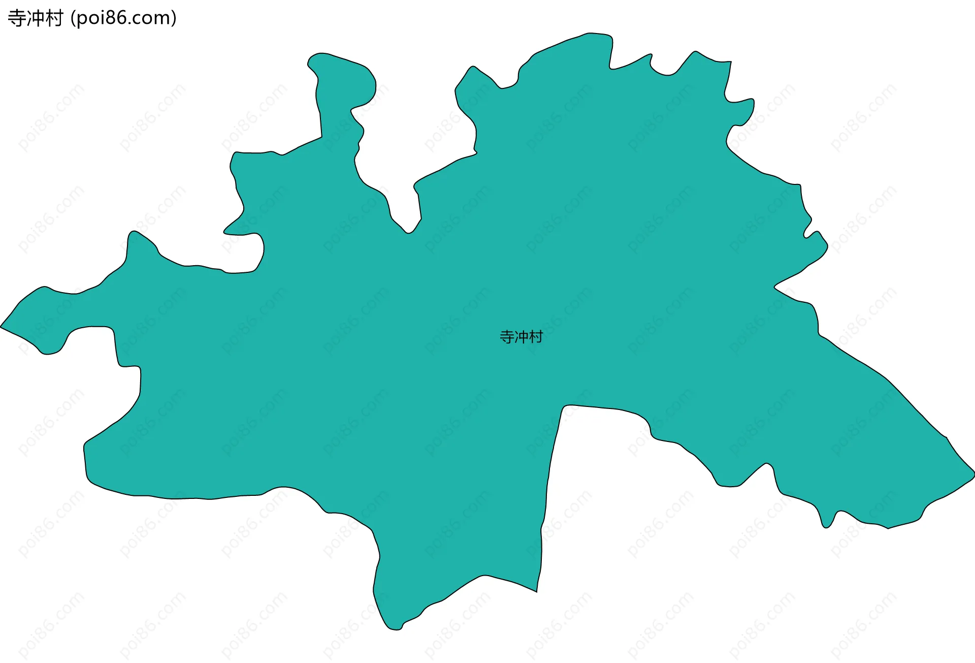寺冲村边界地图