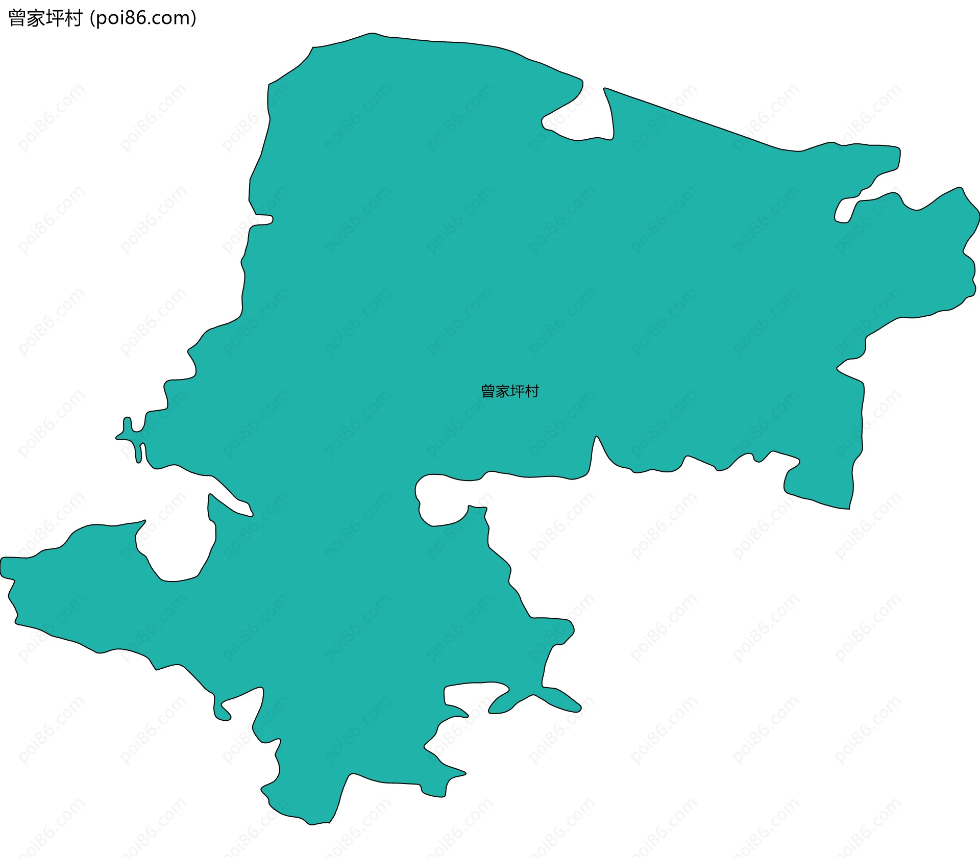 曾家坪村边界地图