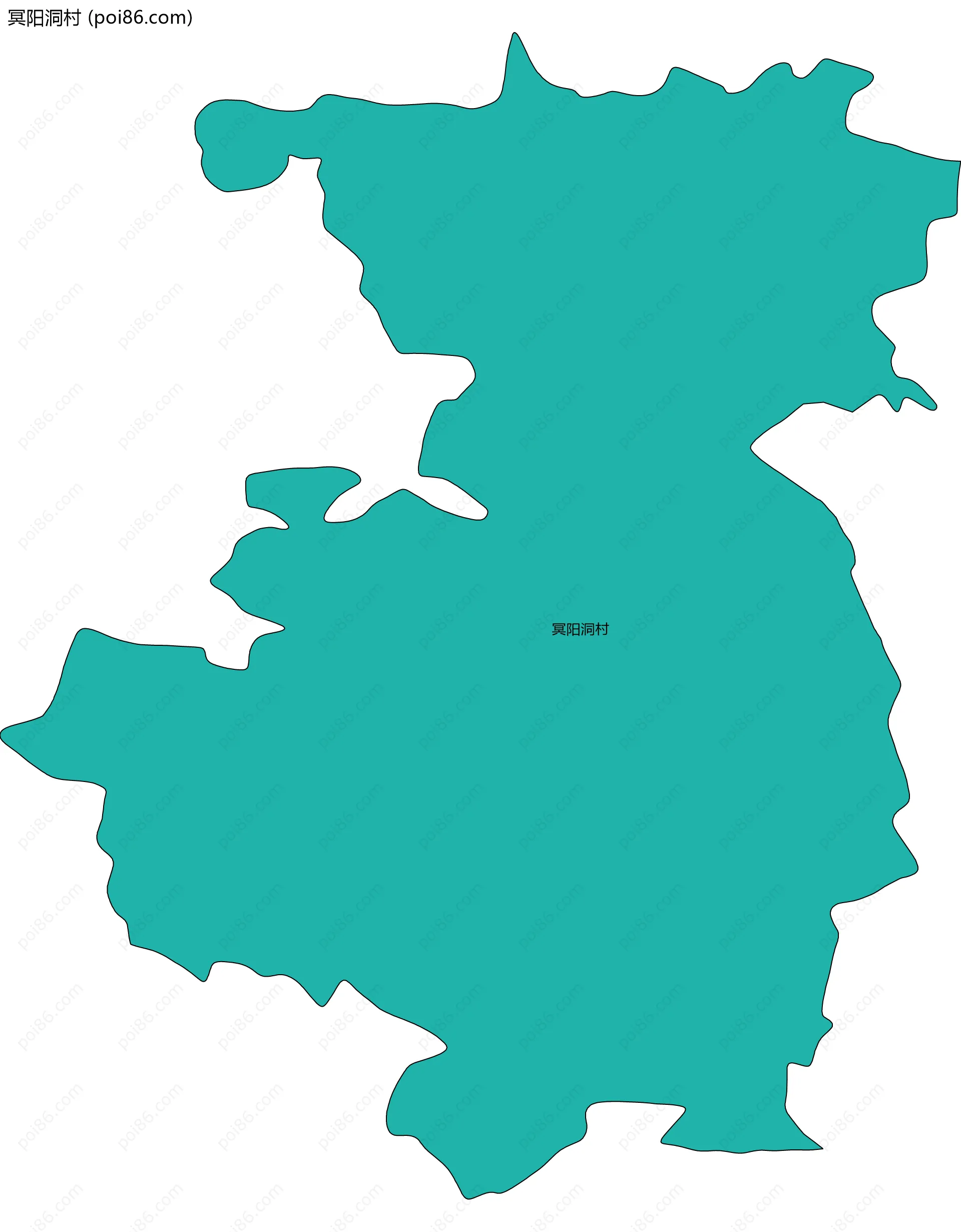 冥阳洞村边界地图