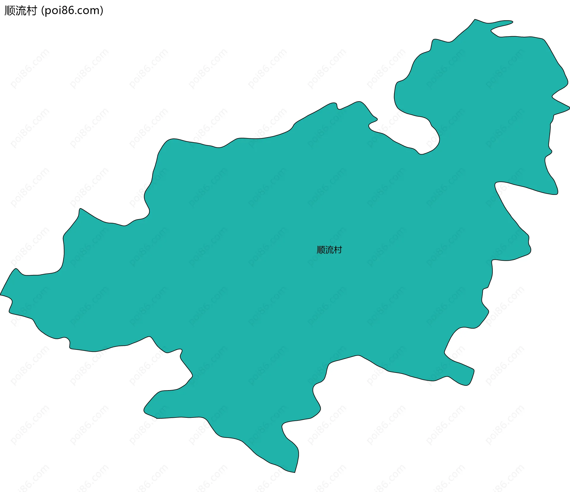 顺流村边界地图