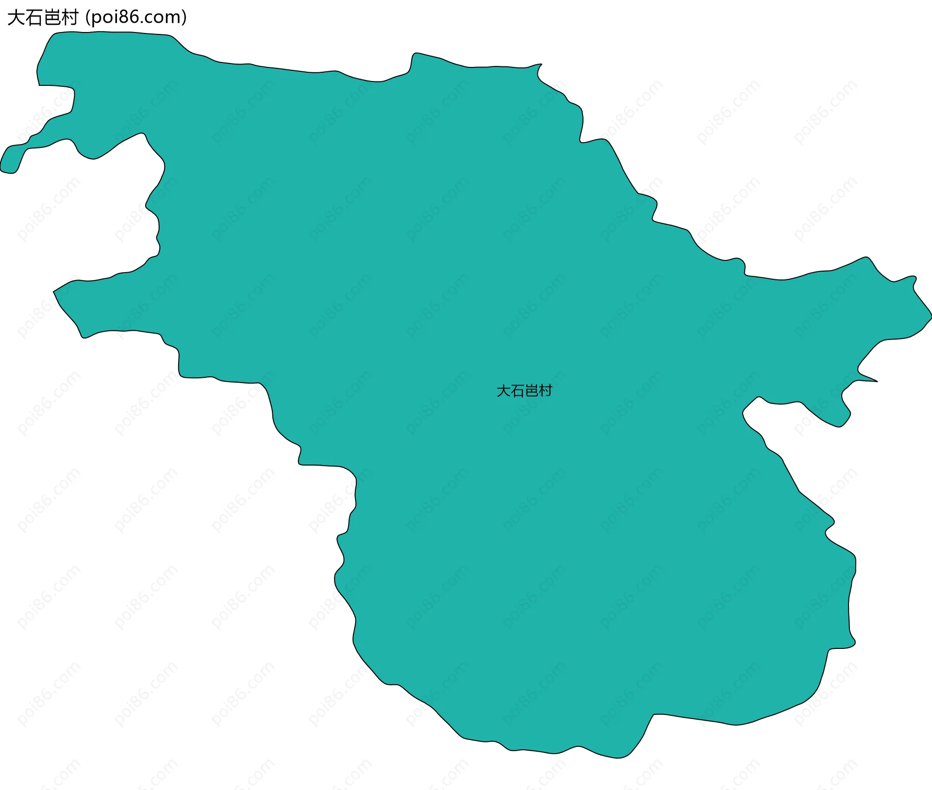 大石岜村边界地图