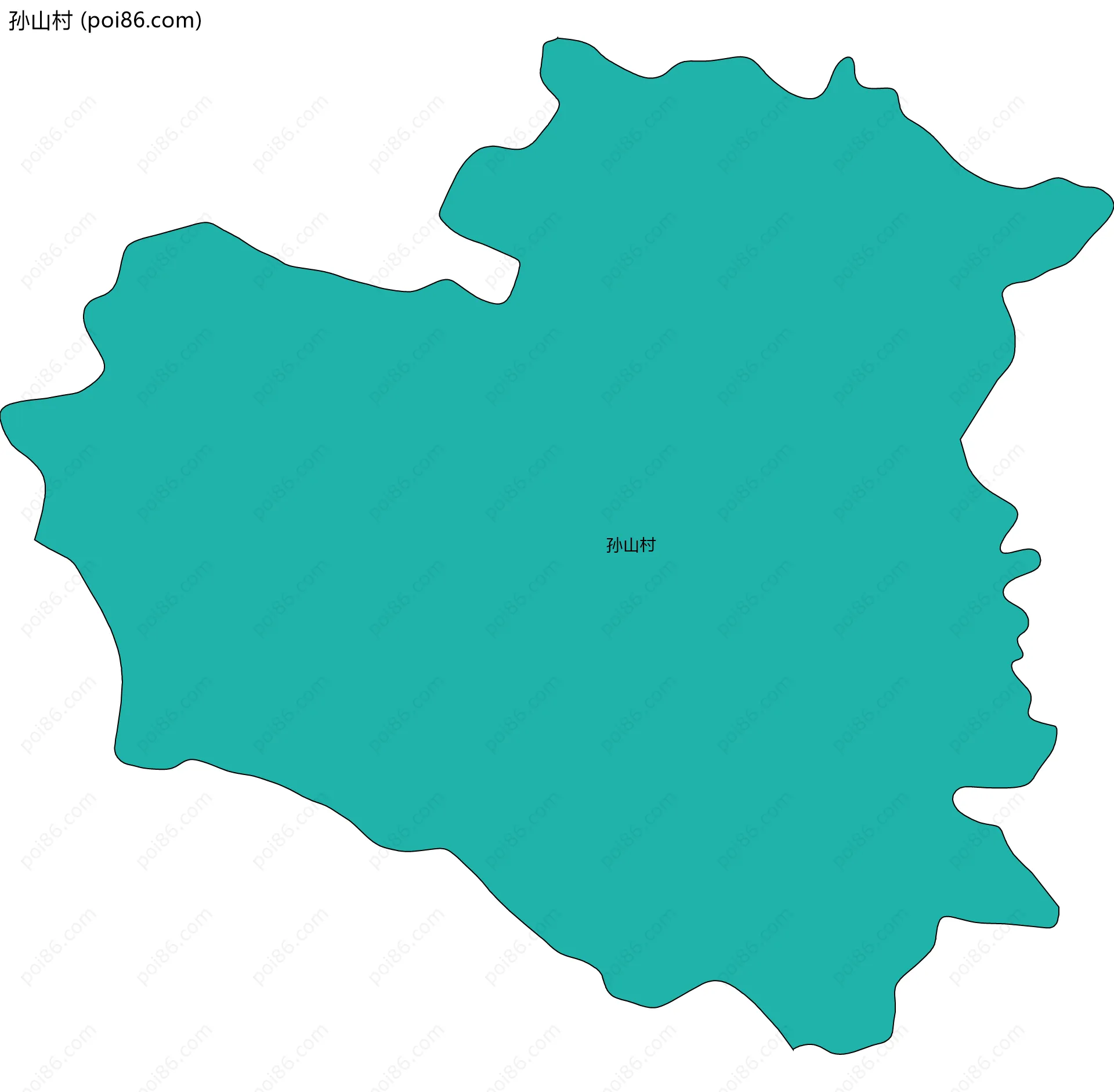 孙山村边界地图