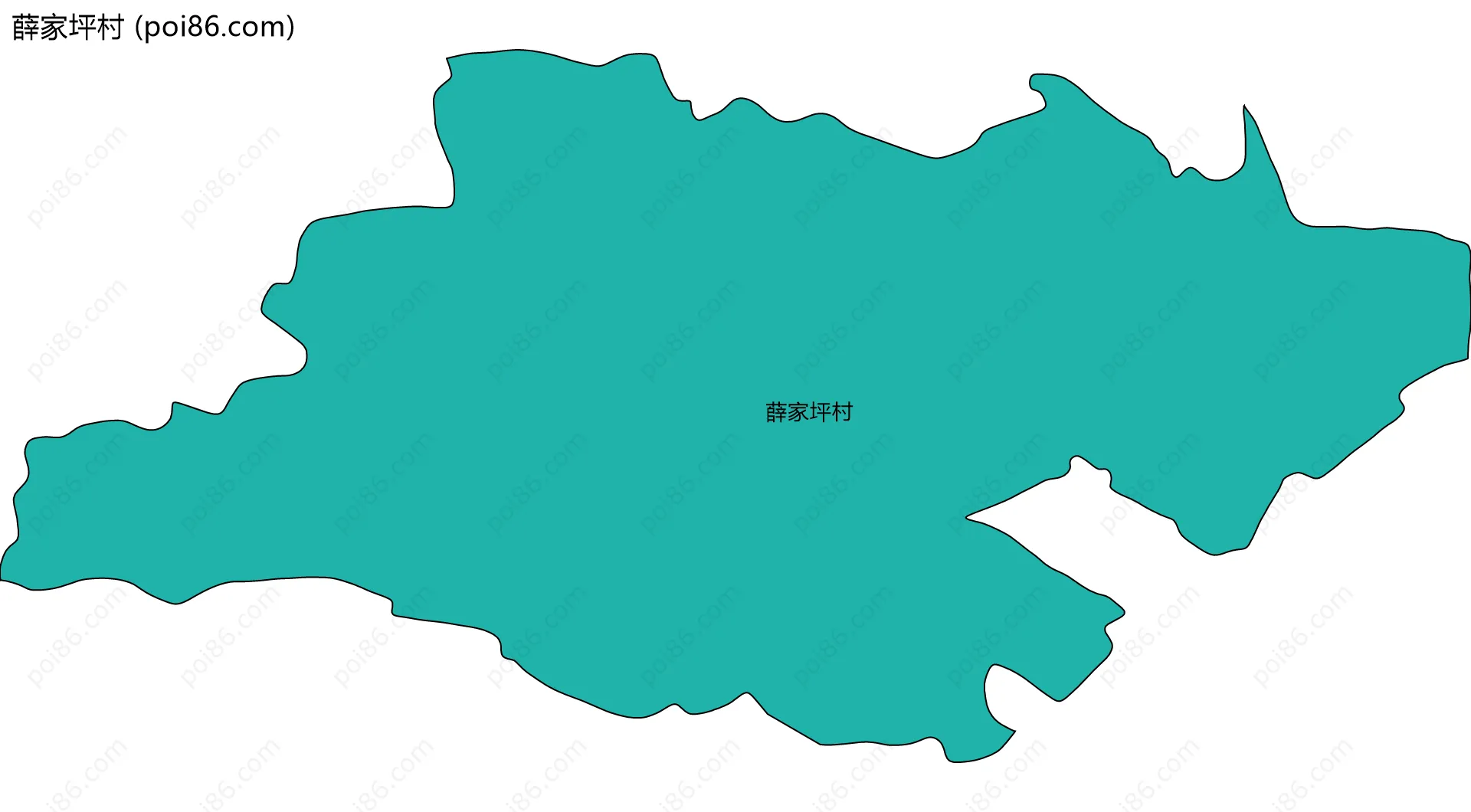 薛家坪村边界地图