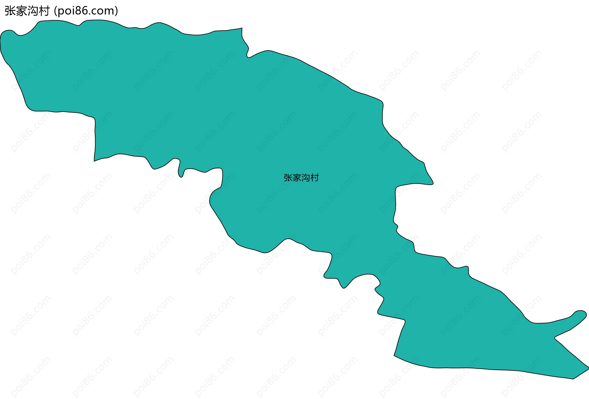 张家沟村边界地图