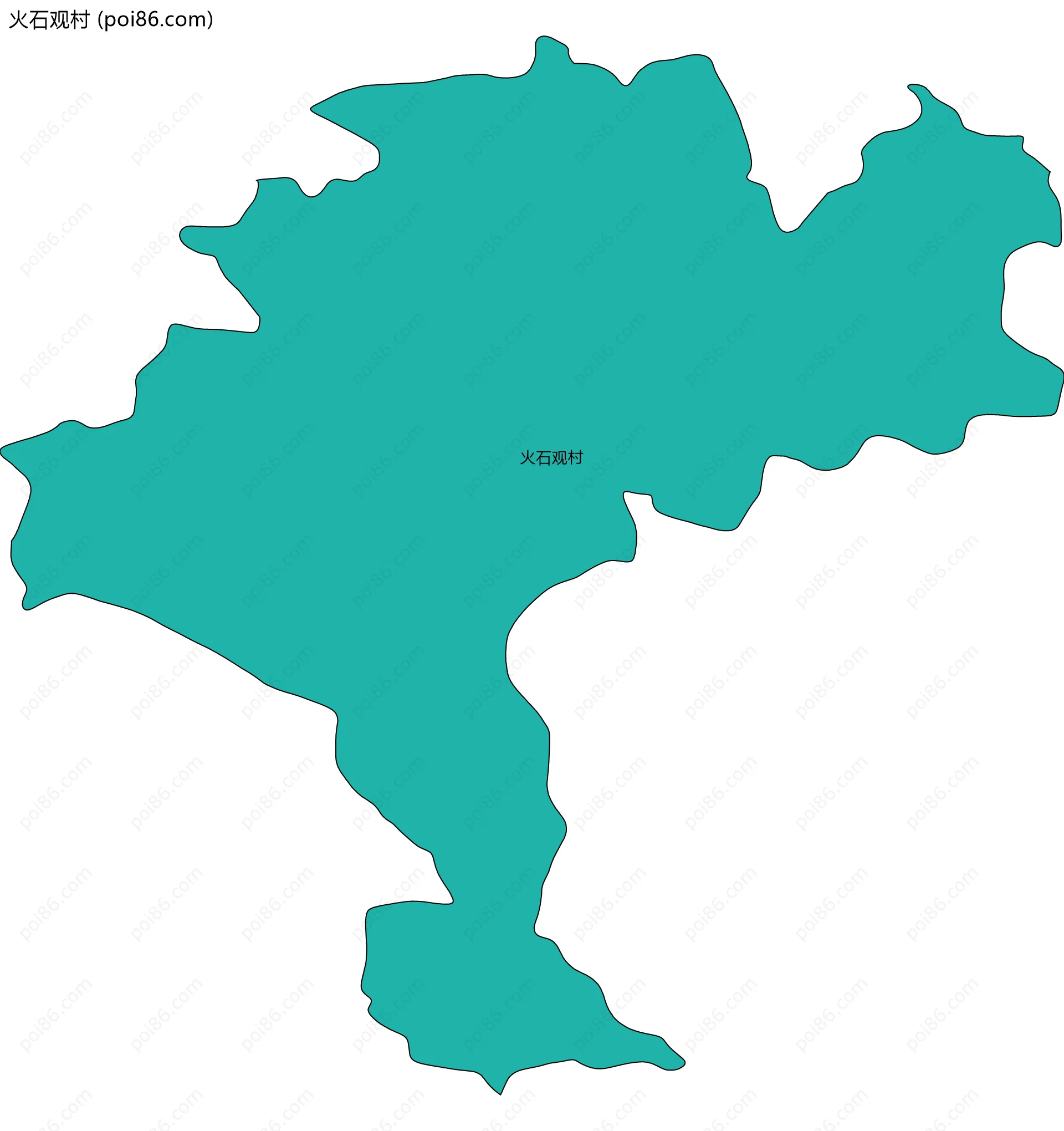 火石观村边界地图