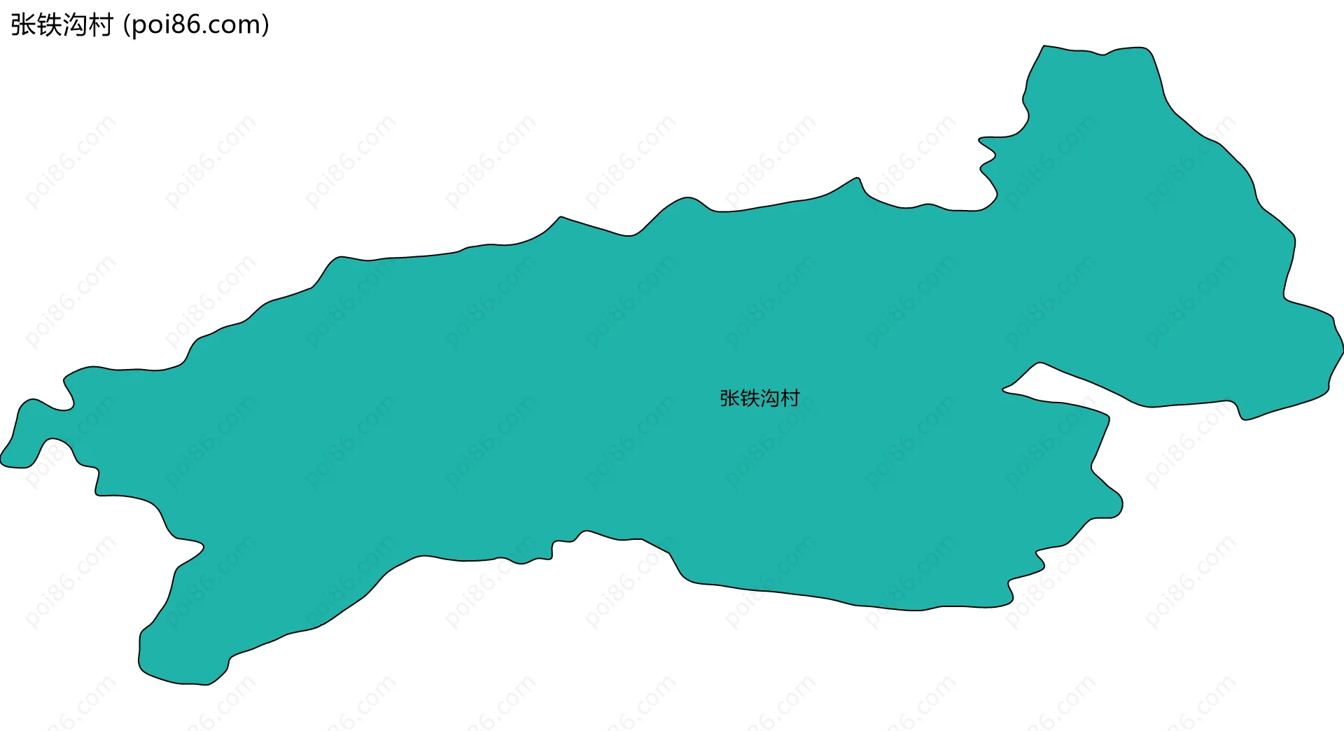 张铁沟村边界地图