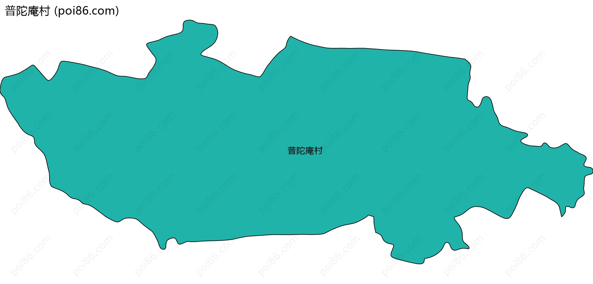 普陀庵村边界地图