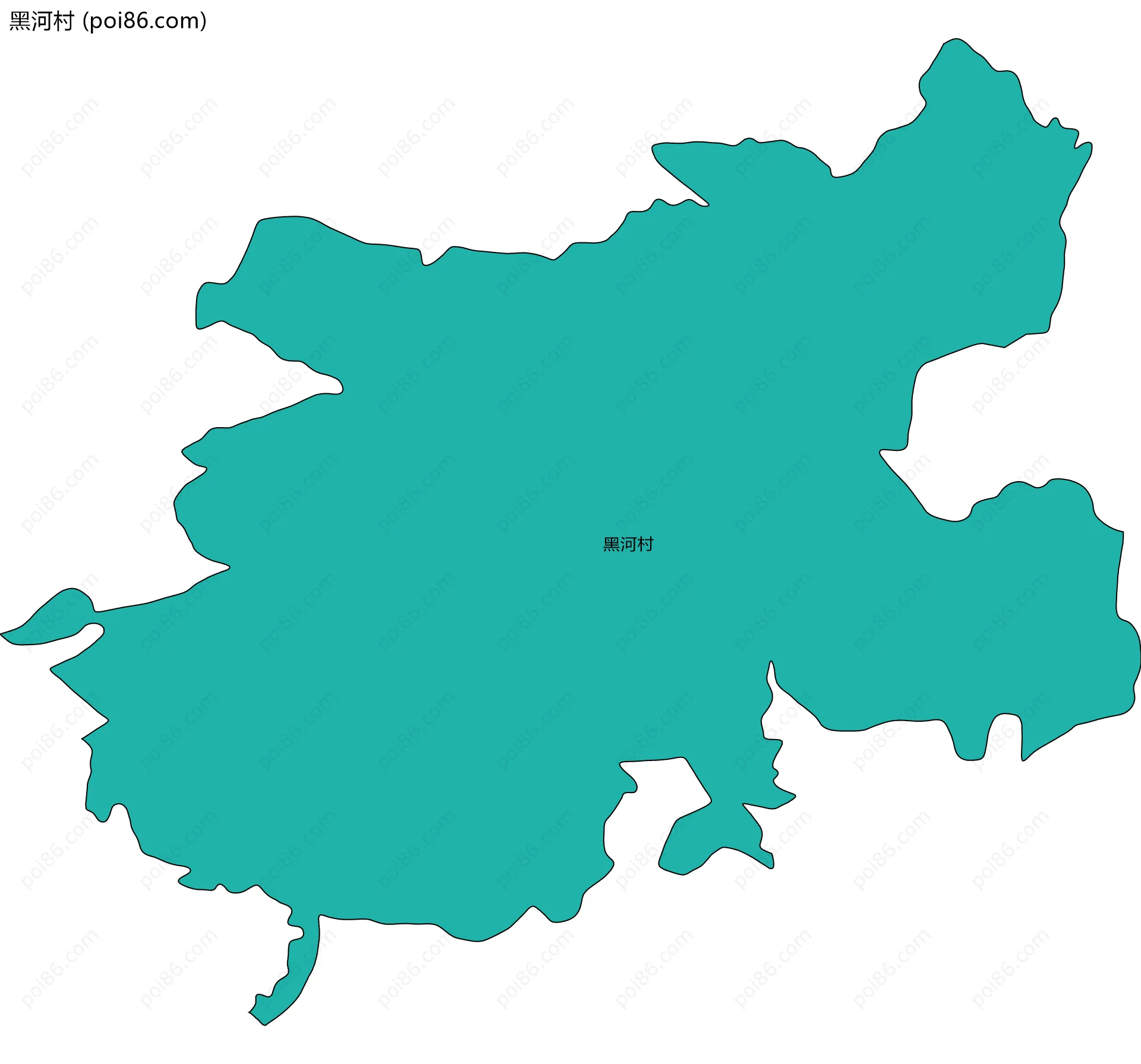 黑河村边界地图