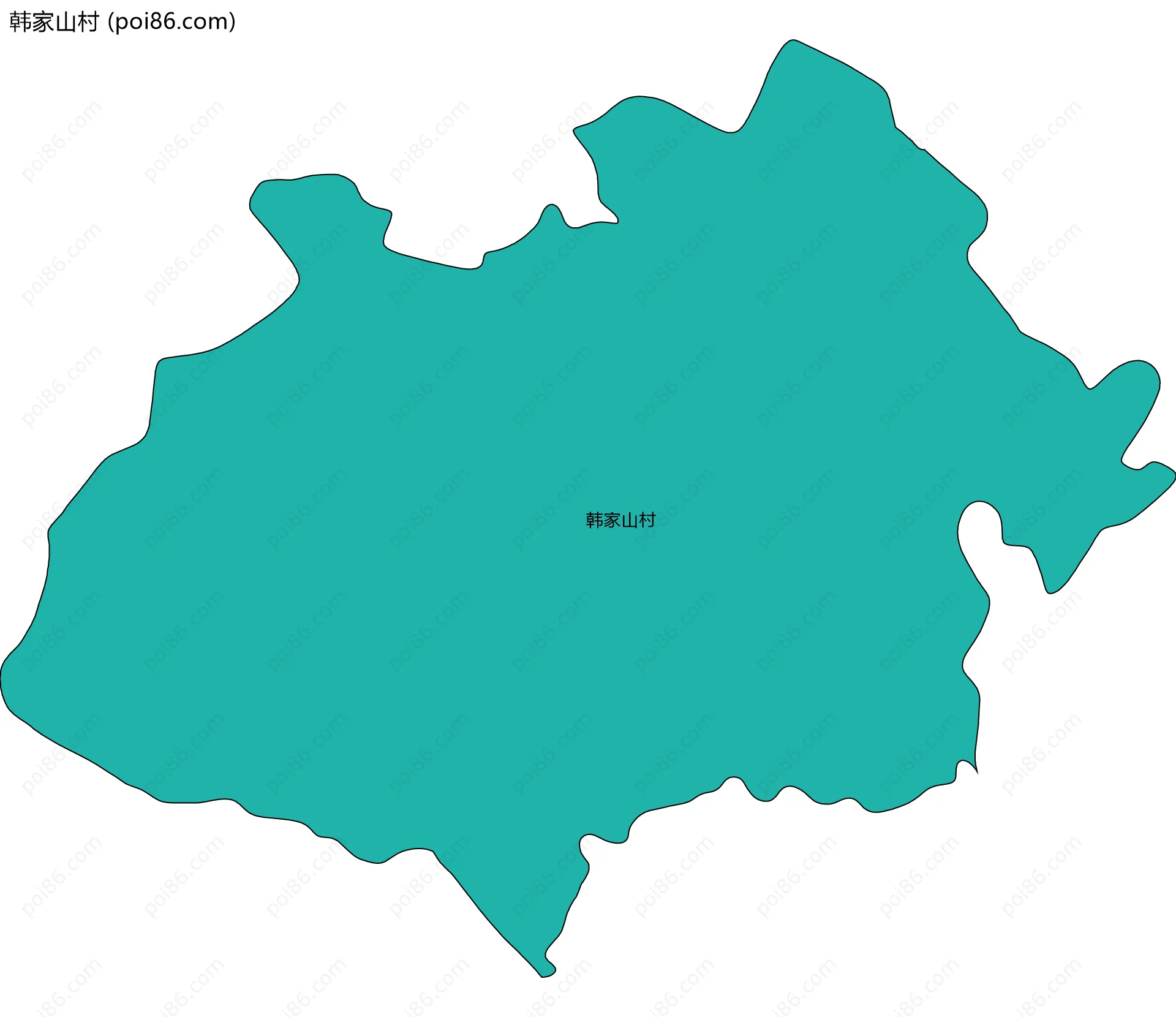 韩家山村边界地图