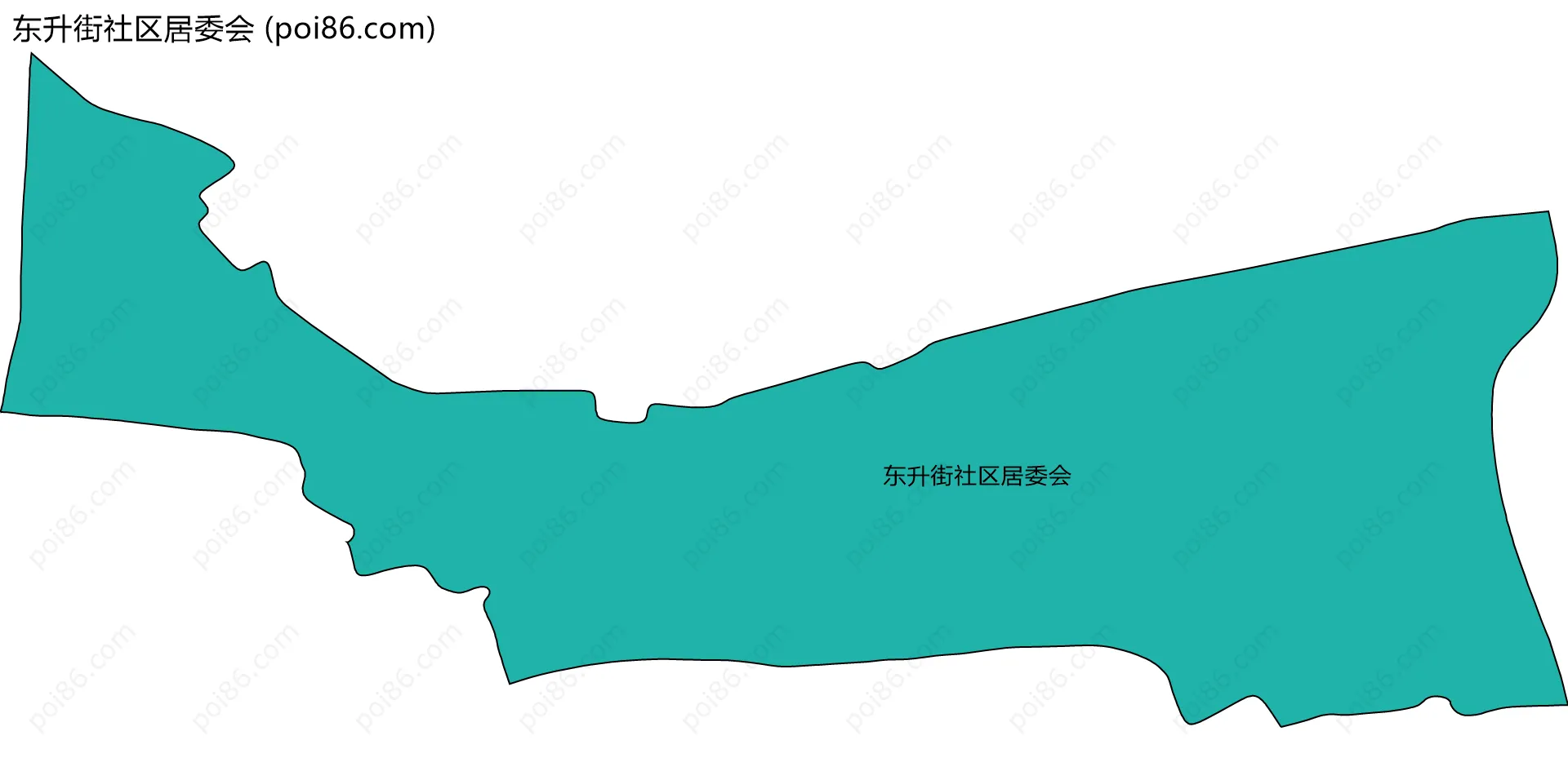 东升街社区居委会边界地图
