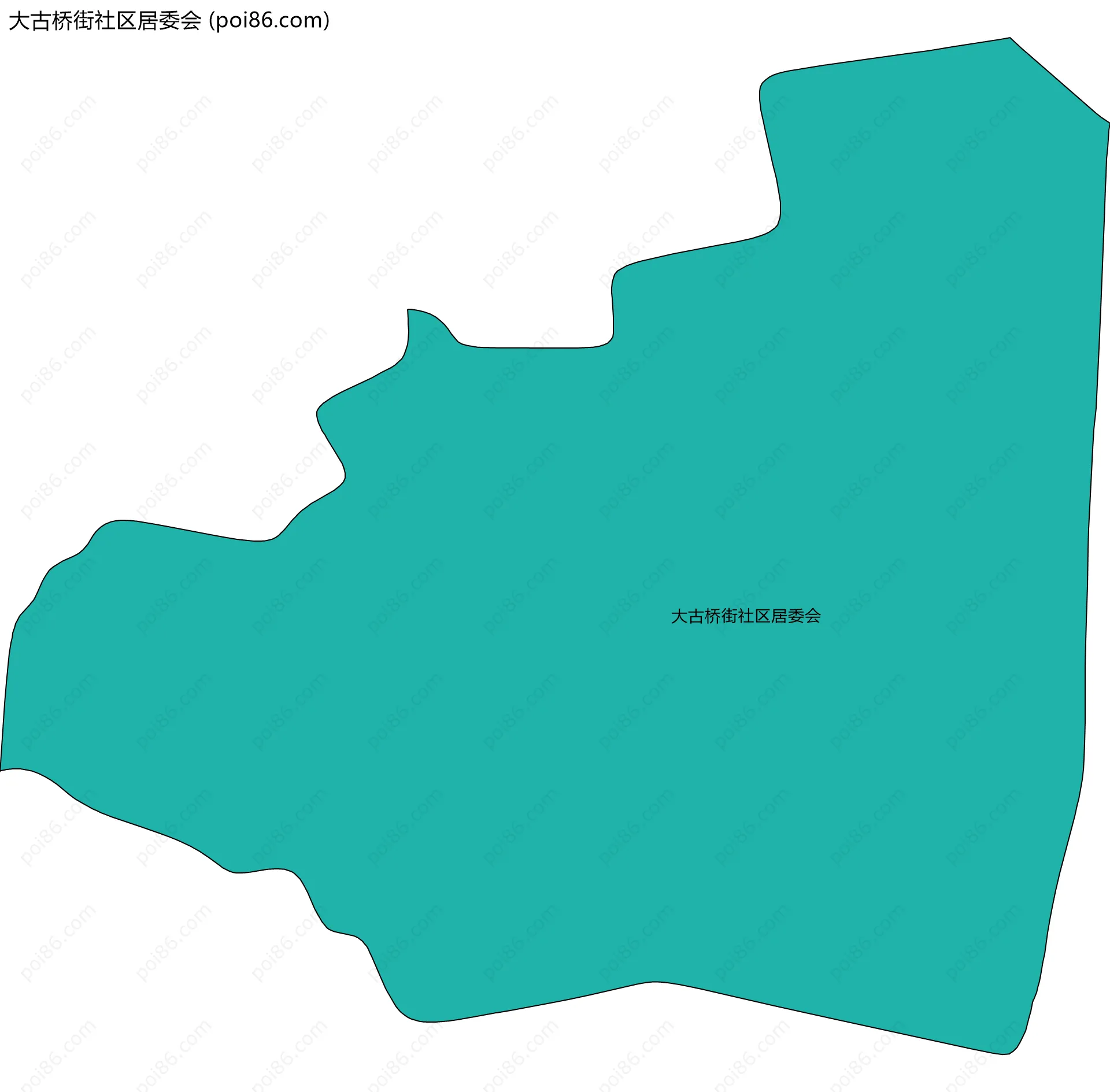 大古桥街社区居委会边界地图