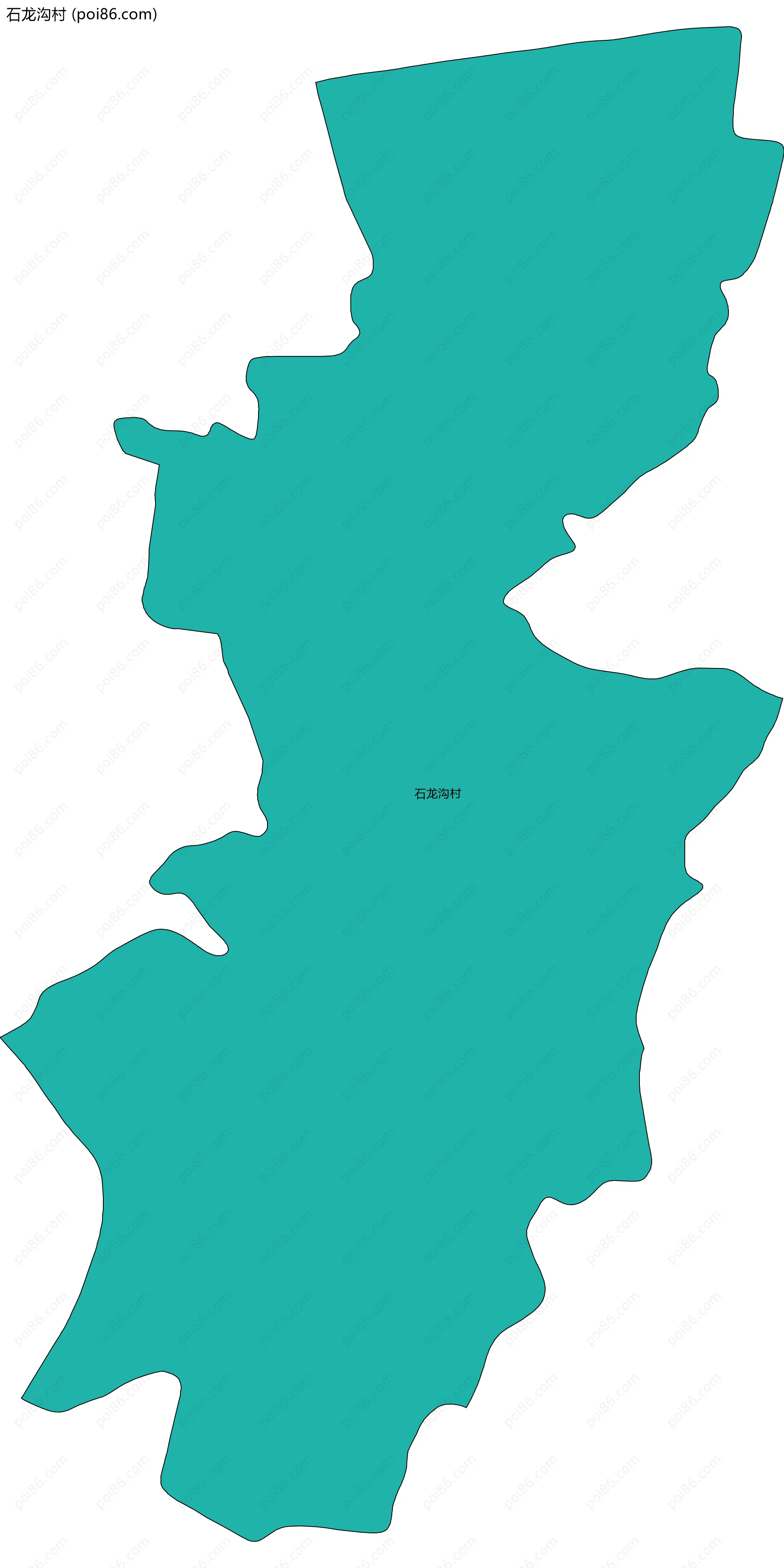 石龙沟村边界地图