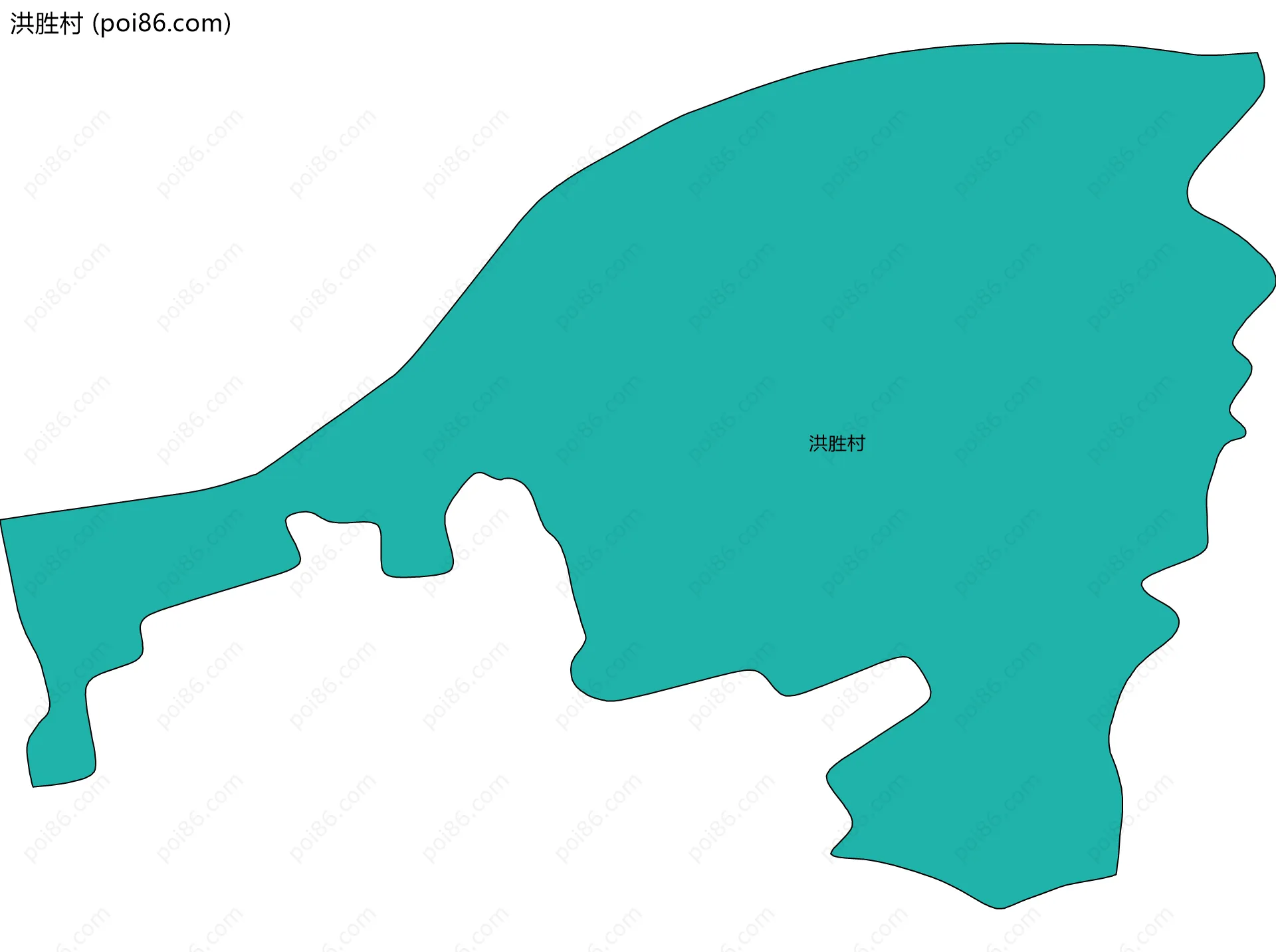 洪胜村边界地图