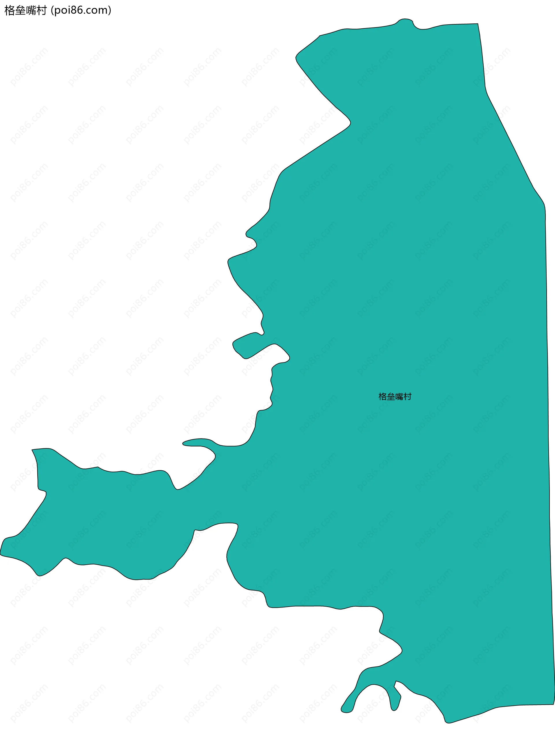 格垒嘴村边界地图