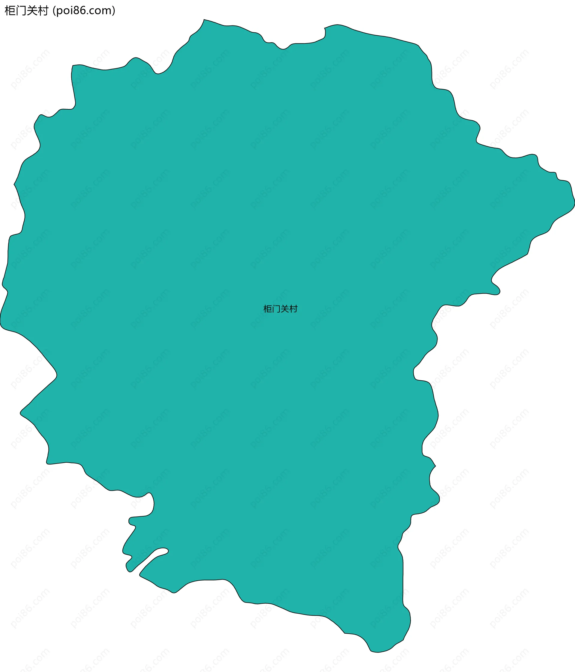 柜门关村边界地图