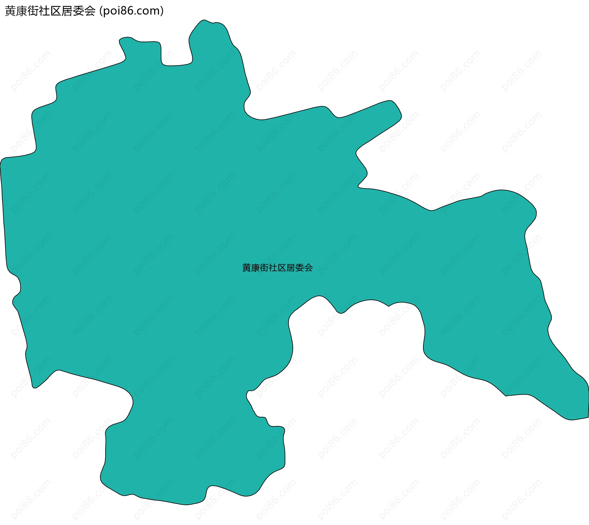 黄康街社区居委会边界地图