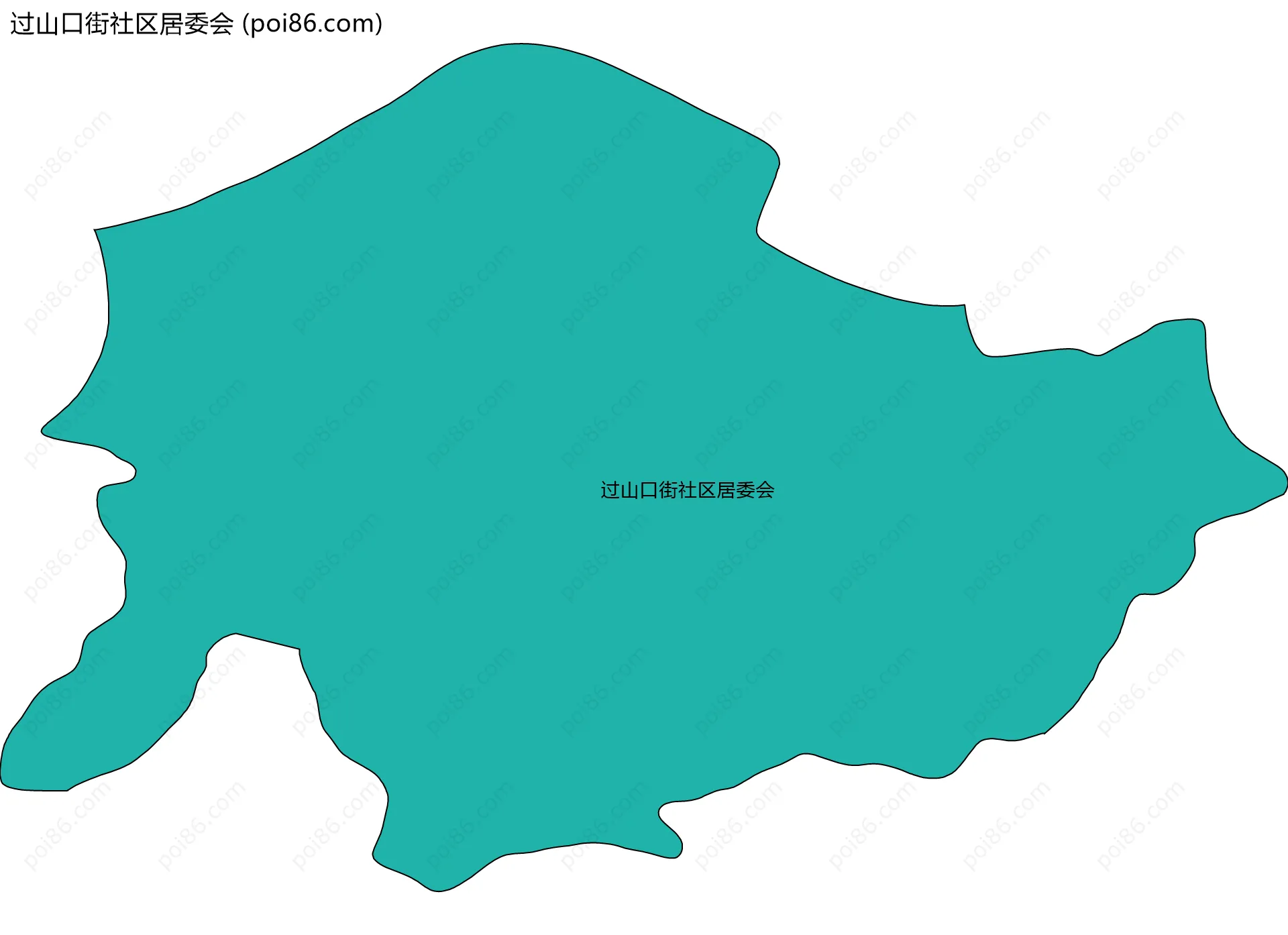 过山口街社区居委会边界地图