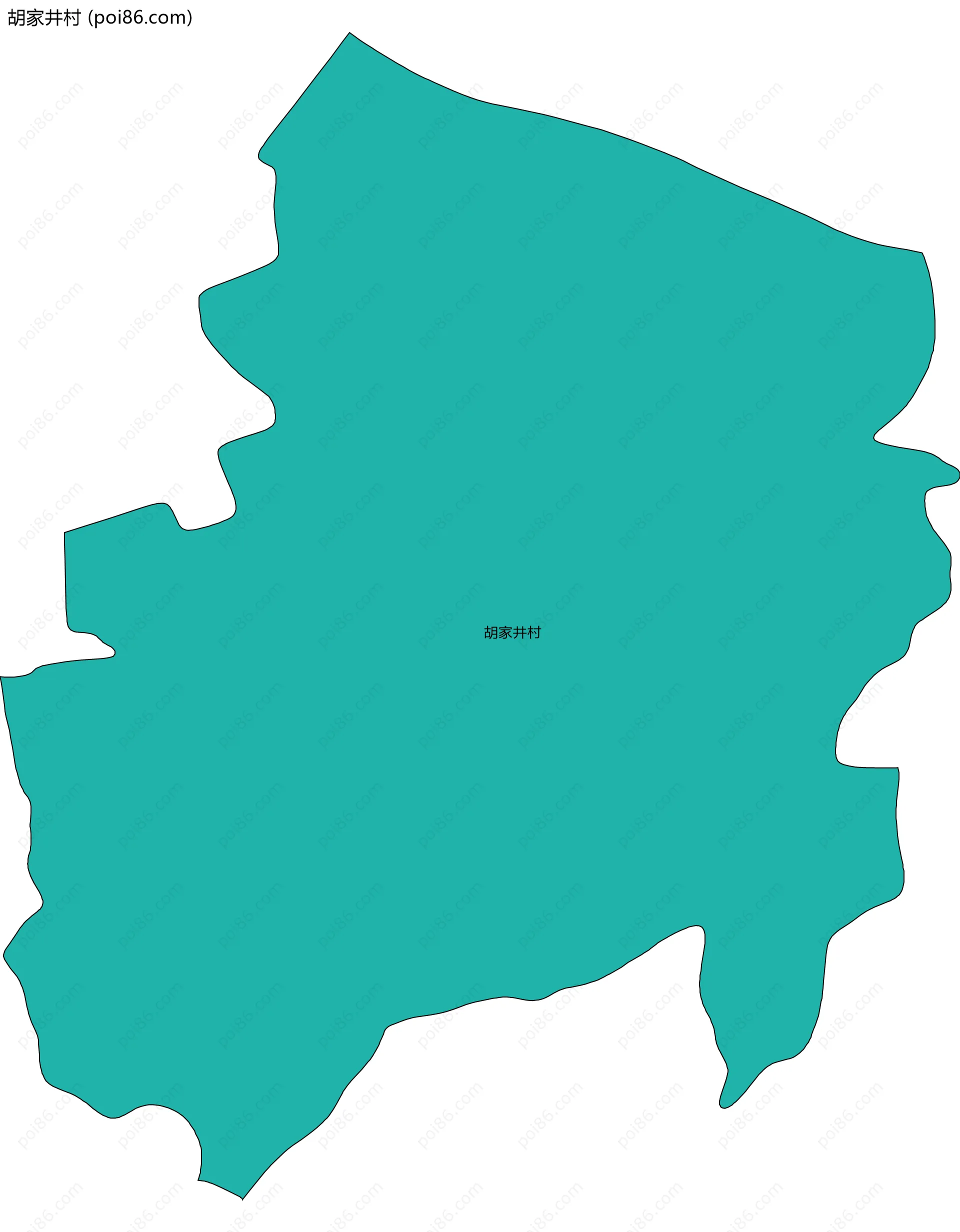 胡家井村边界地图