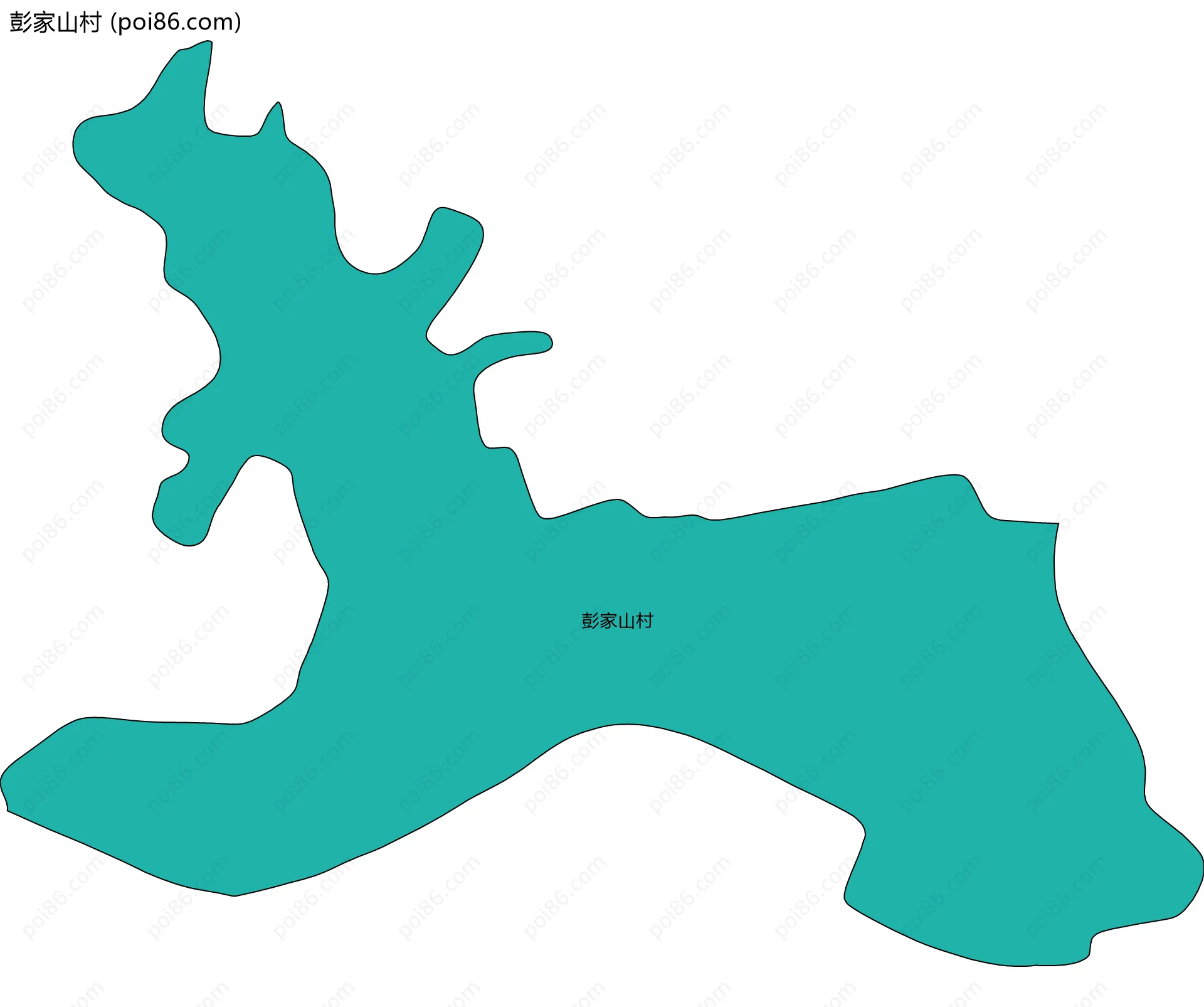 彭家山村边界地图