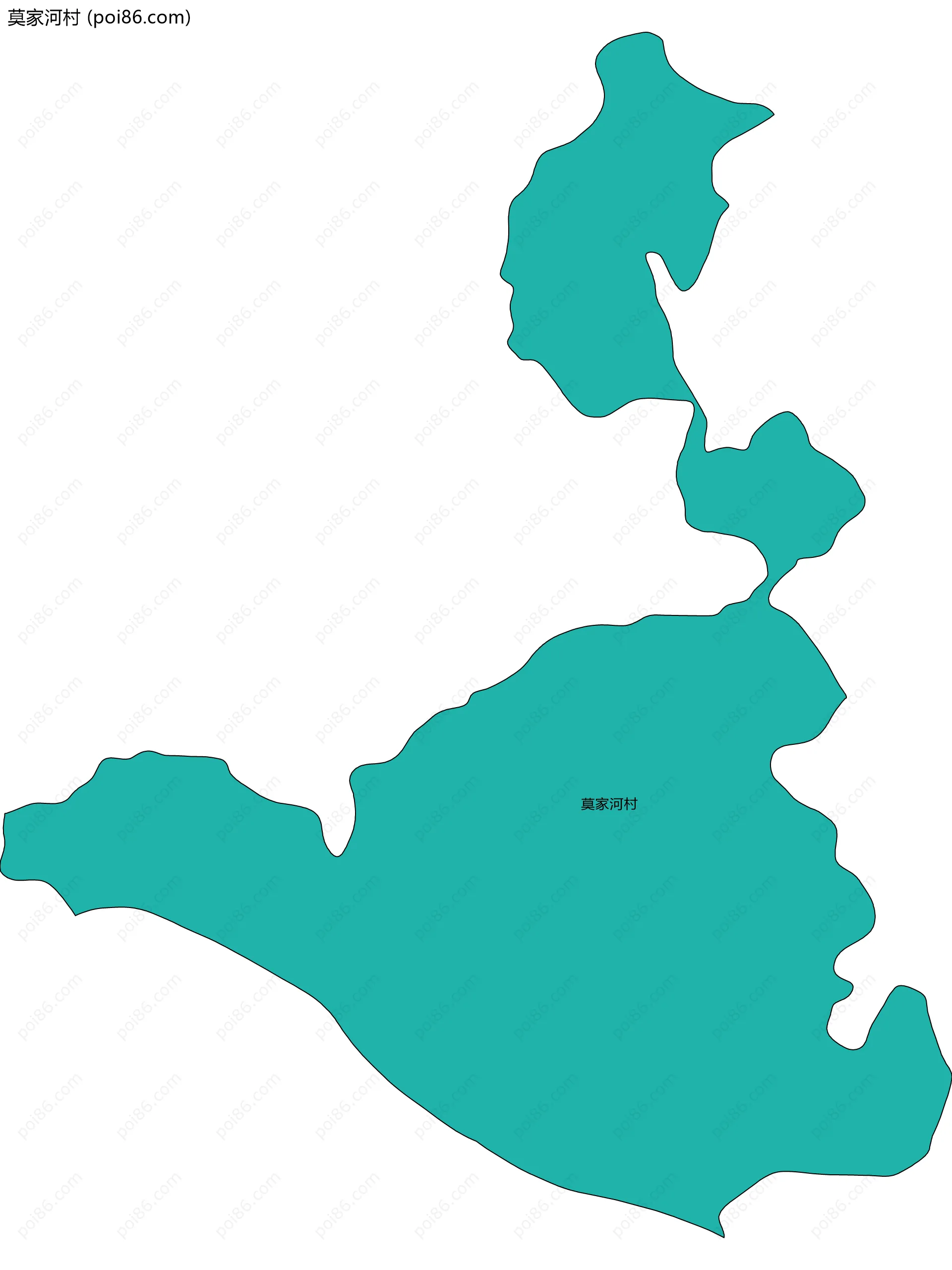 莫家河村边界地图