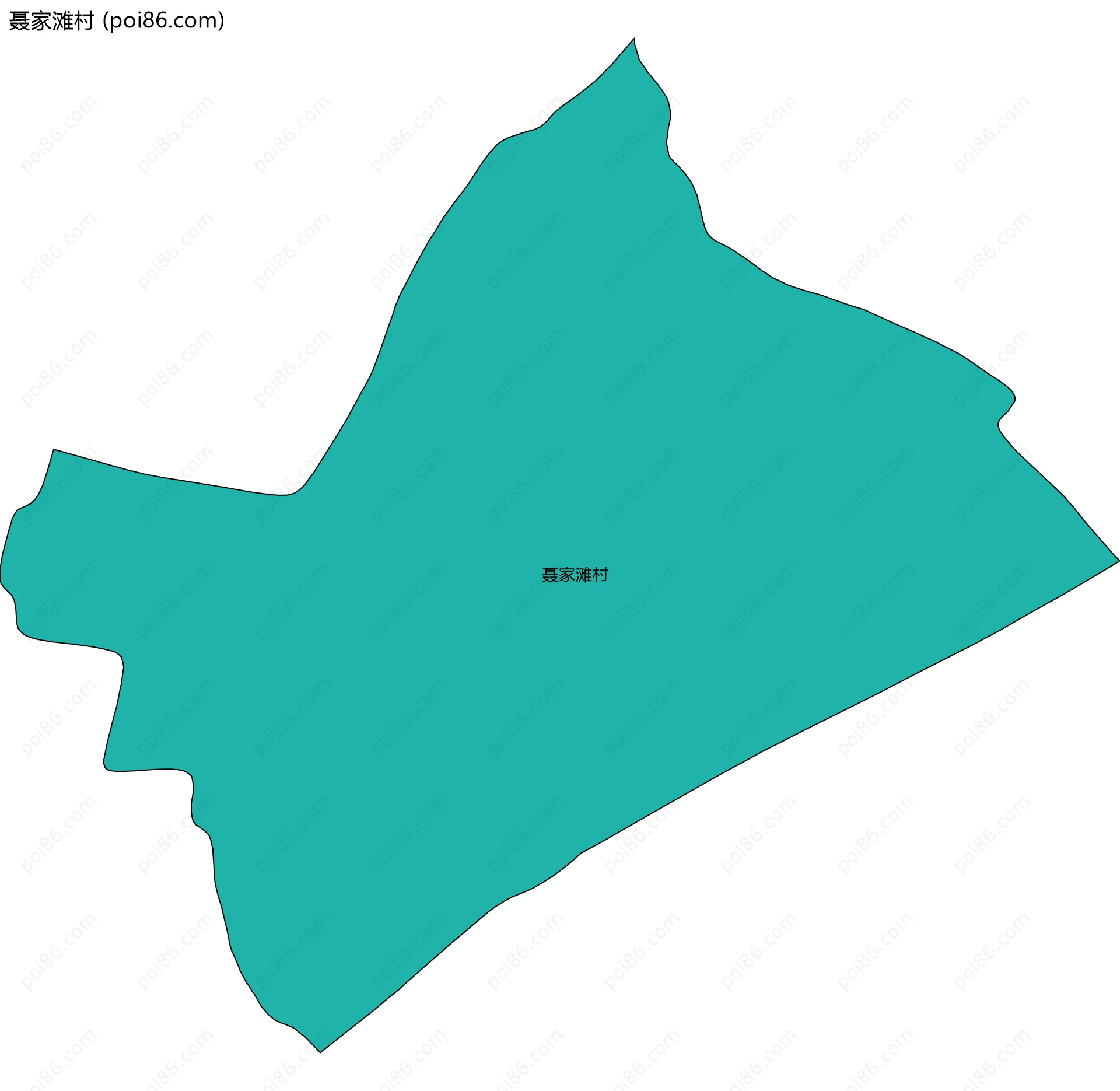 聂家滩村边界地图