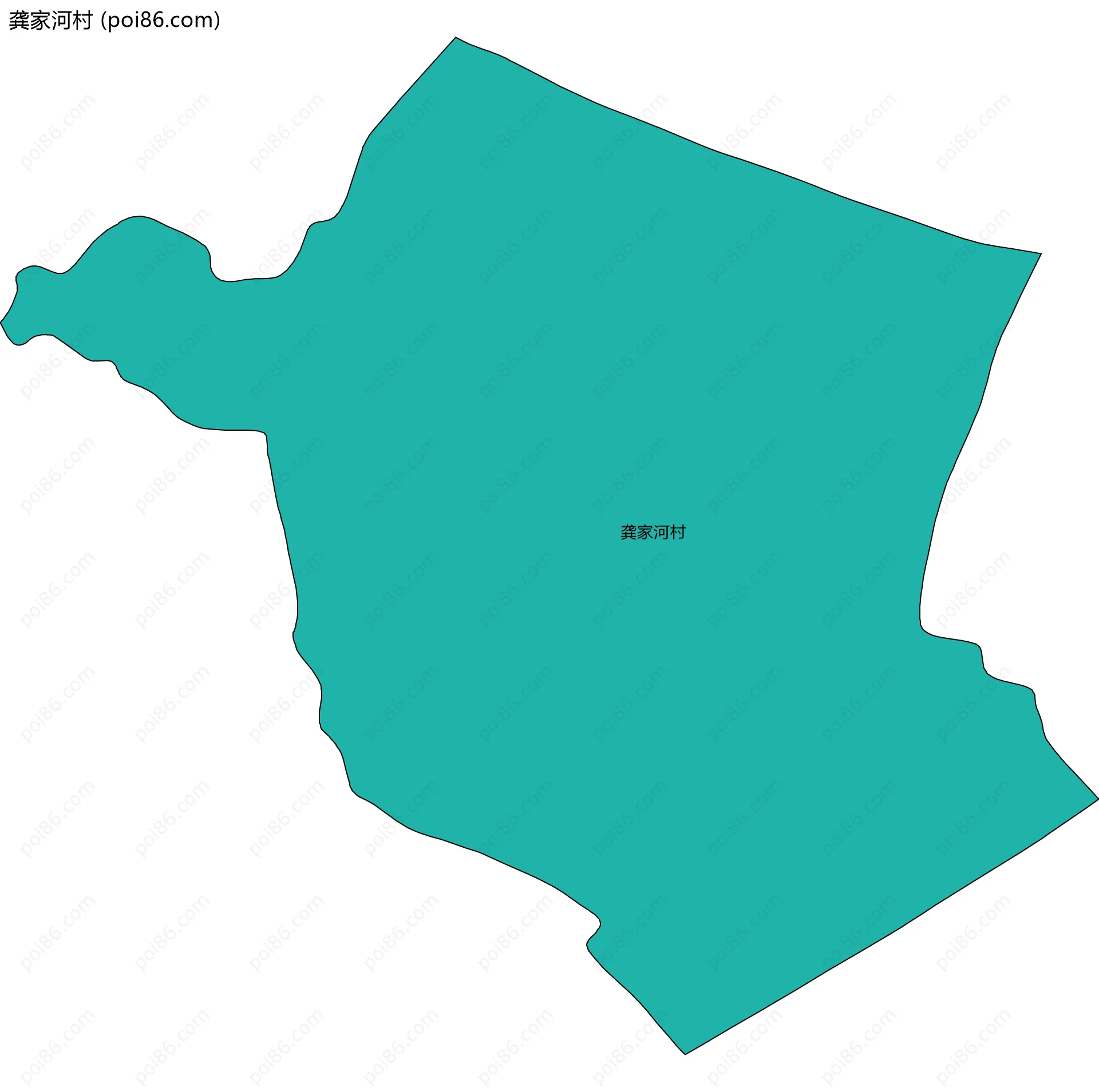 龚家河村边界地图