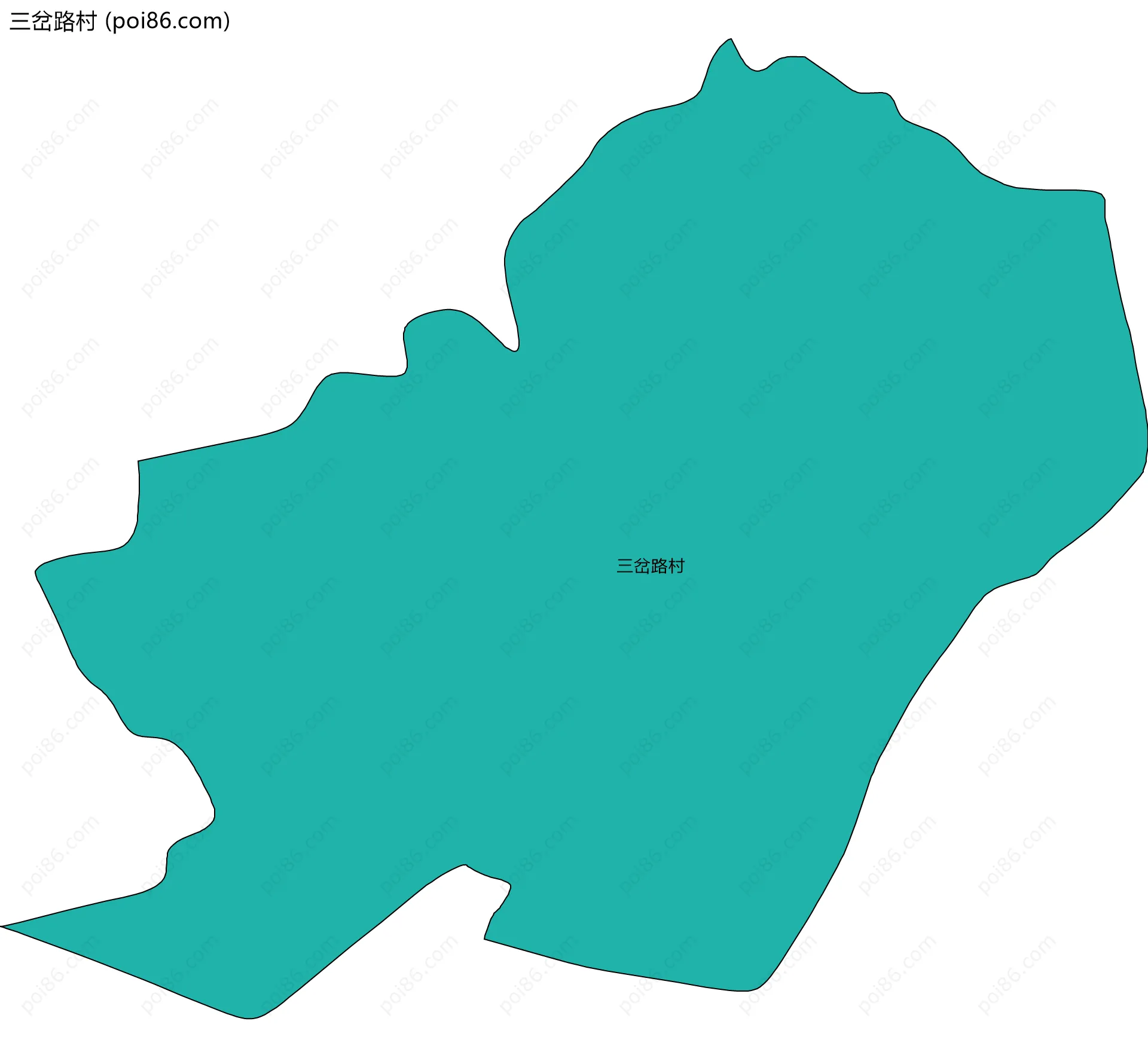 三岔路村边界地图