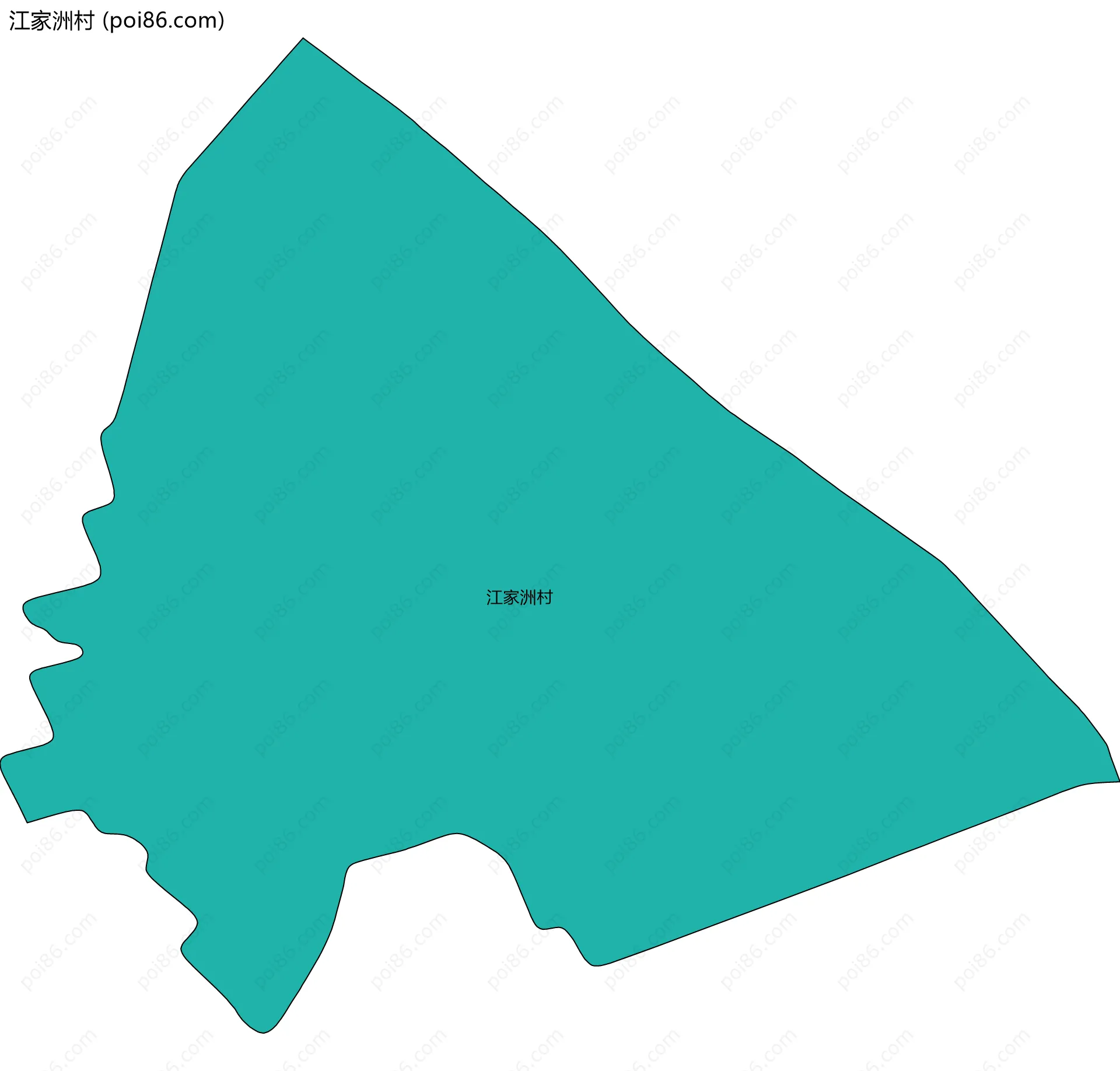 江家洲村边界地图