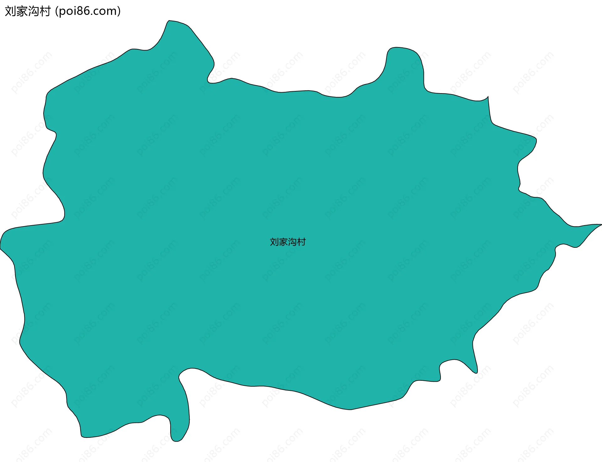 刘家沟村边界地图