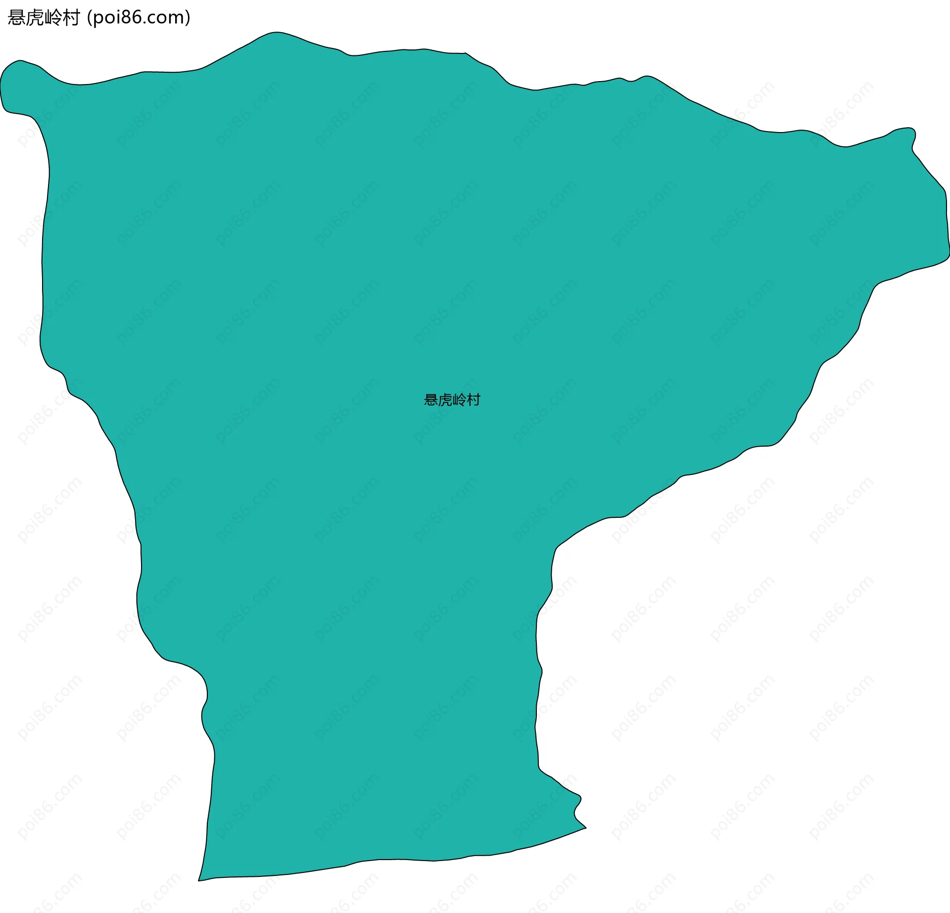 悬虎岭村边界地图