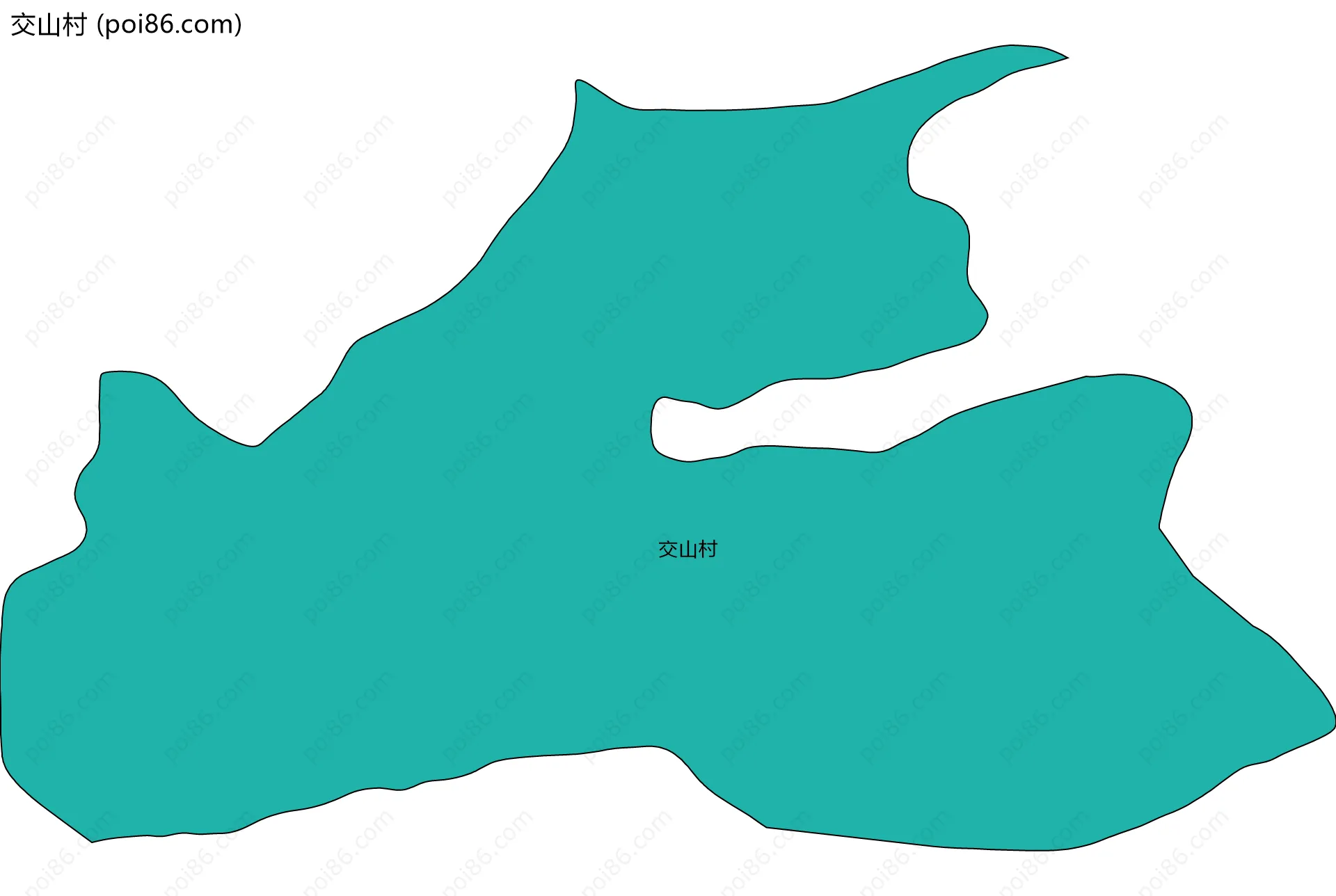 交山村边界地图