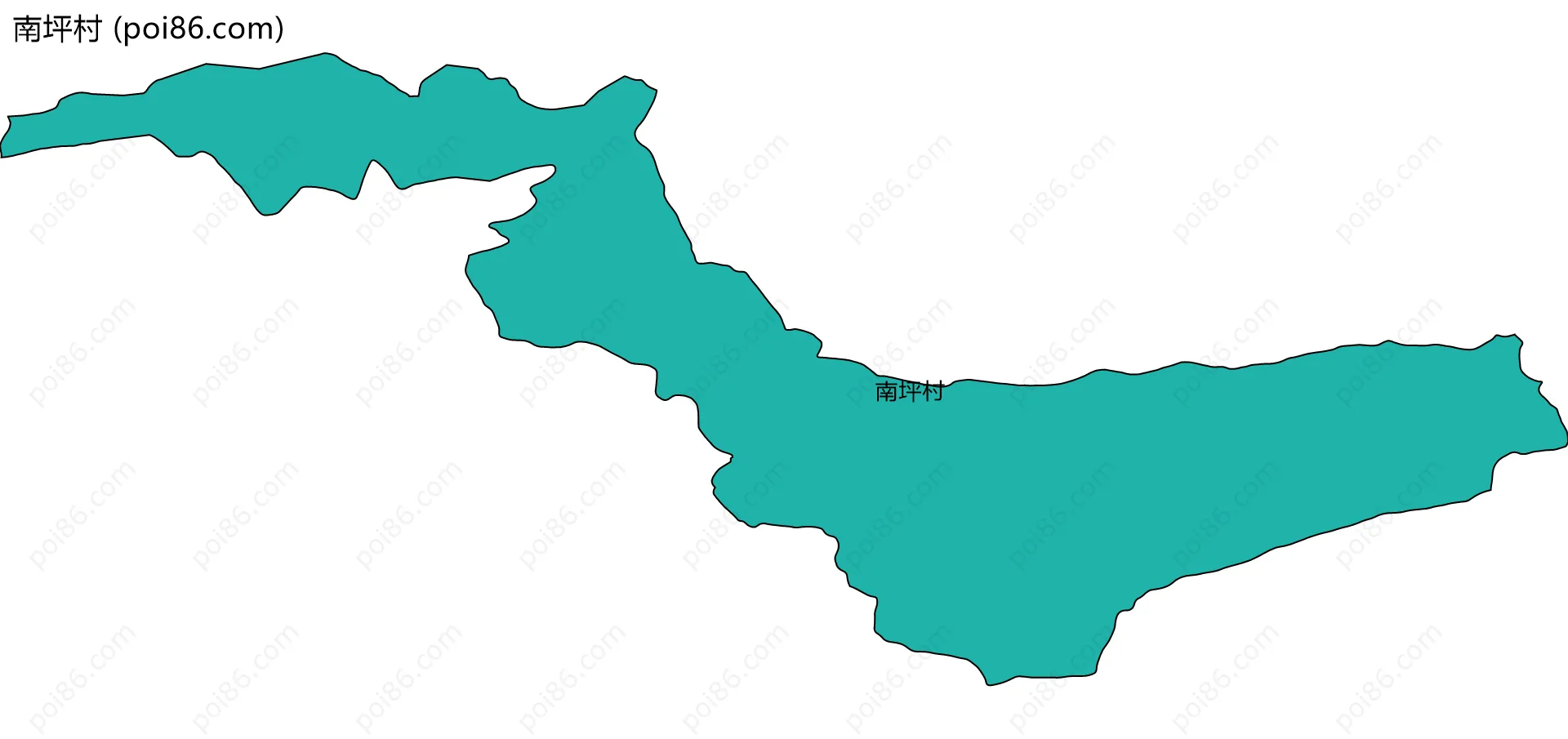 南坪村边界地图