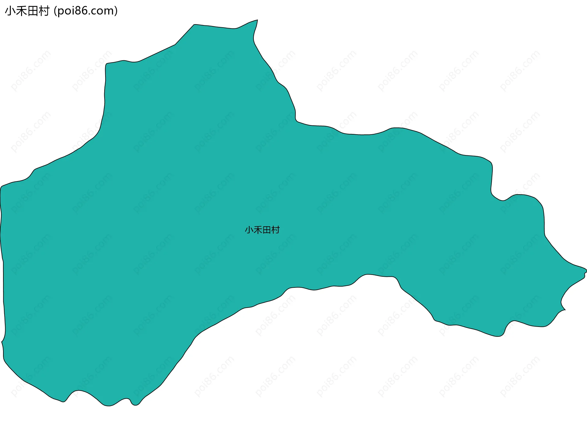 小禾田村边界地图