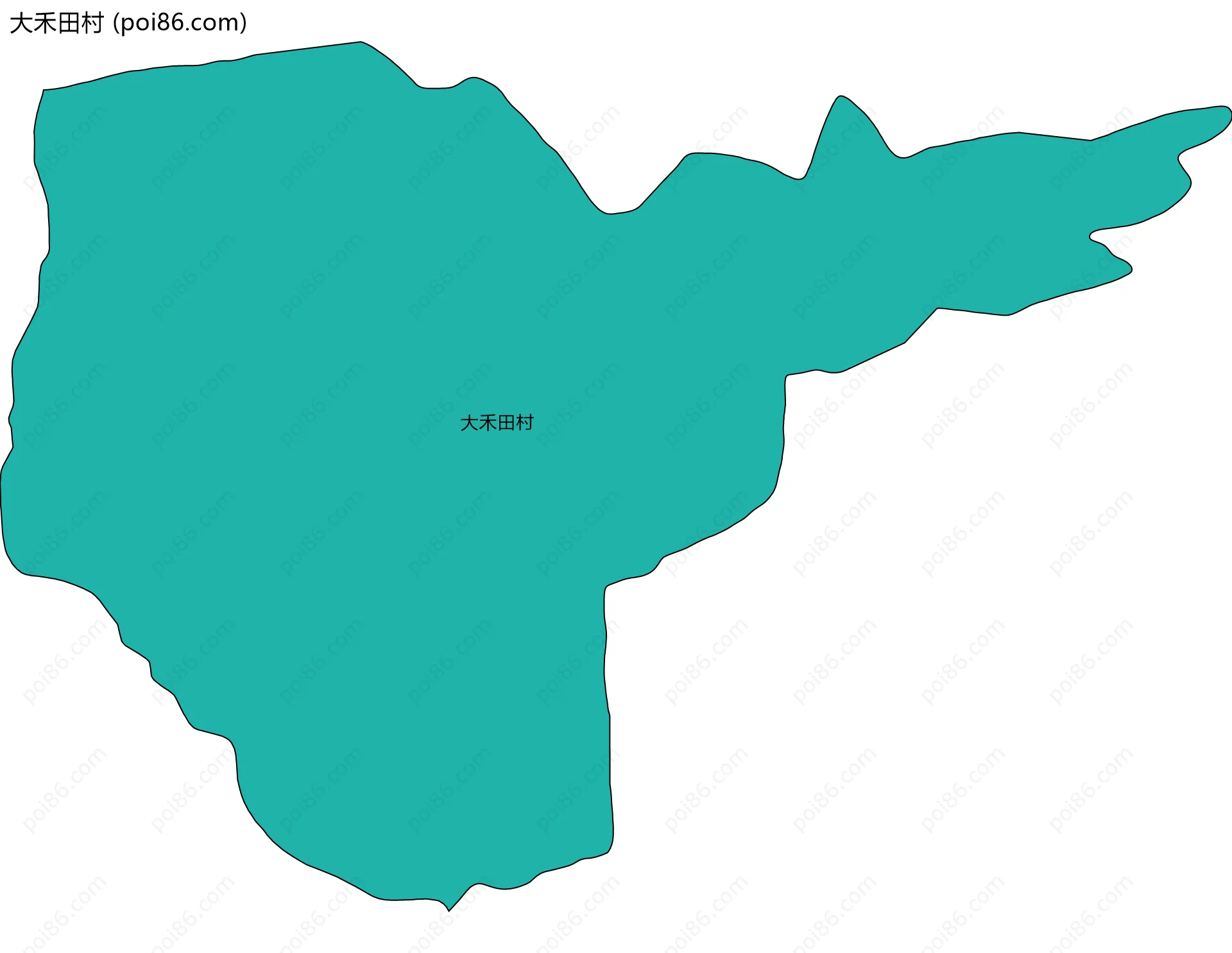 大禾田村边界地图
