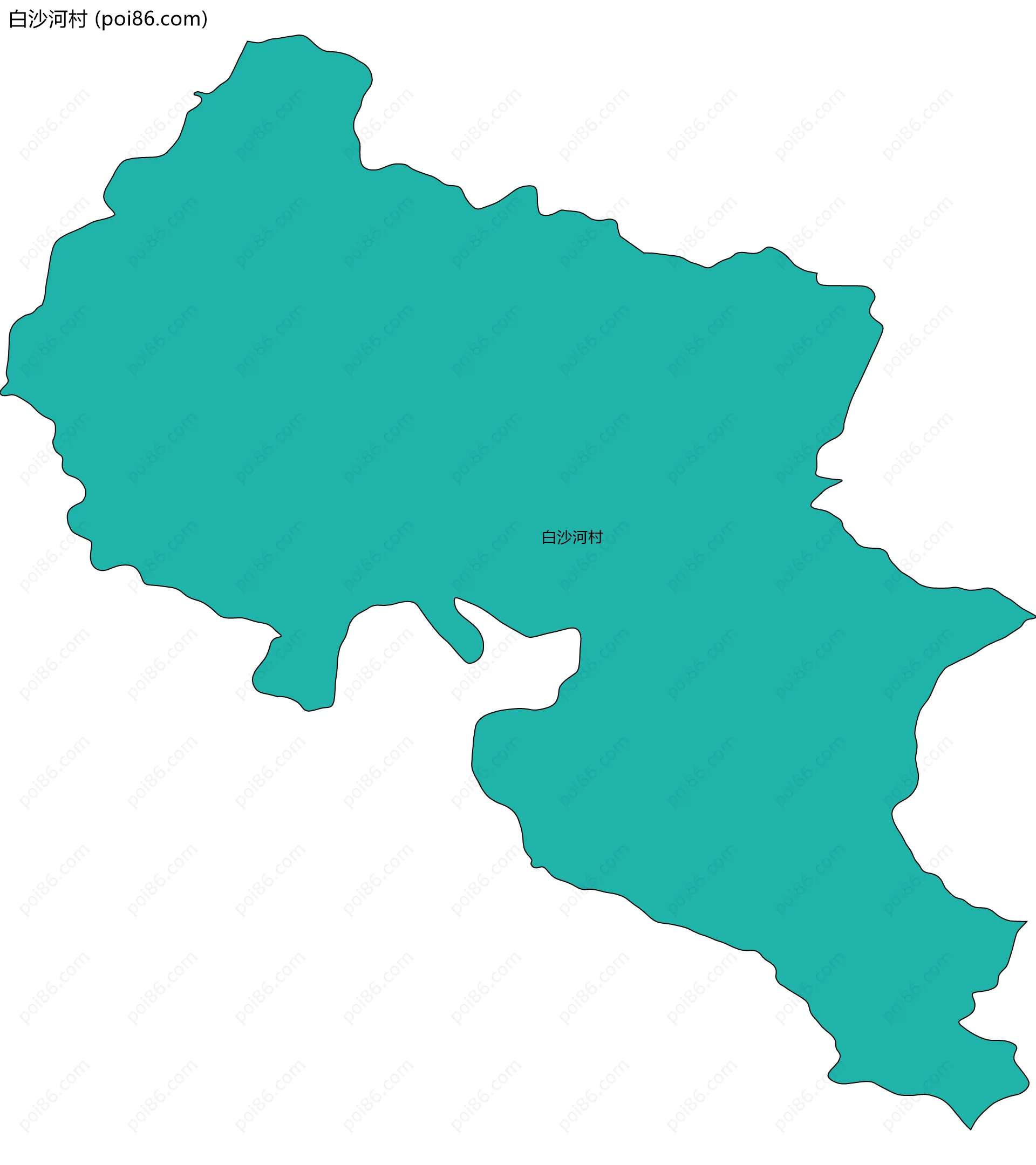 白沙河村边界地图