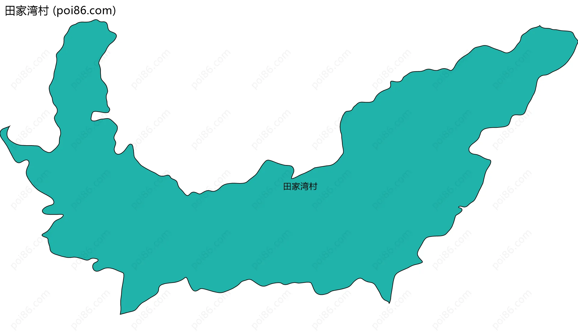 田家湾村边界地图