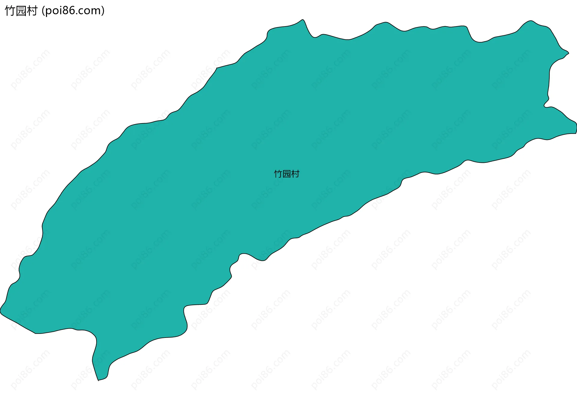 竹园村边界地图